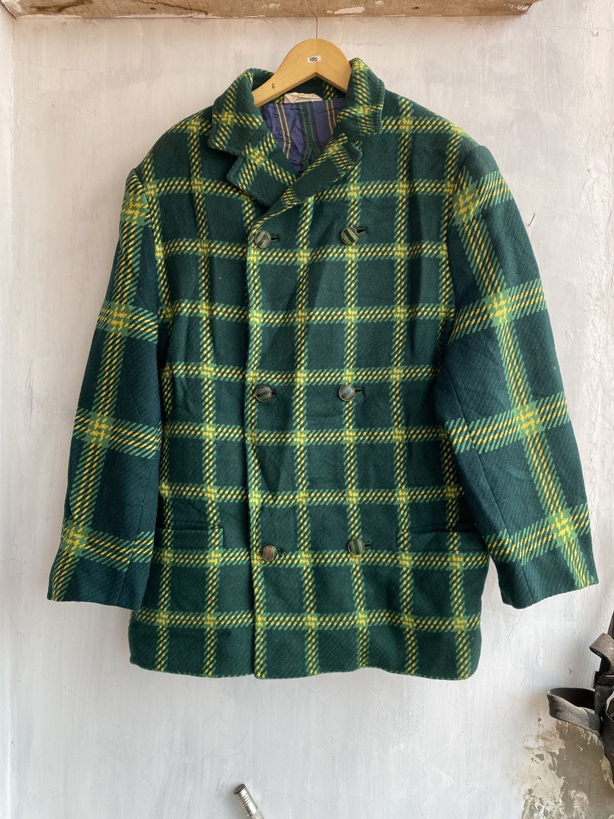 Versace istante check wool coat Size US L / EU 52-54 / 3 - 1 Thumbnail