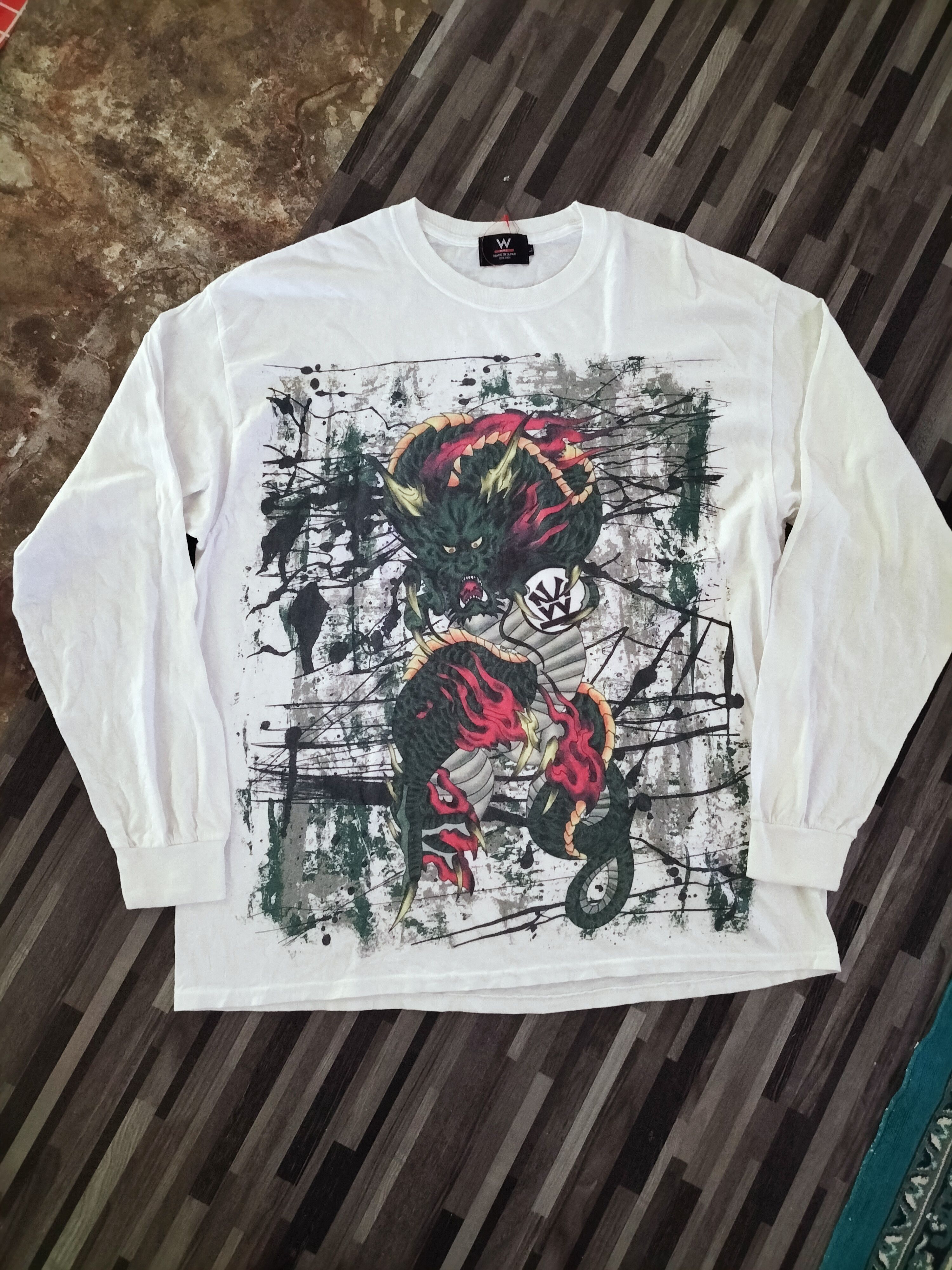 Japanese Brand Vintage Dragon Motive Yakuza Fashion Street Size US L / EU 52-54 / 3 - 1 Thumbnail