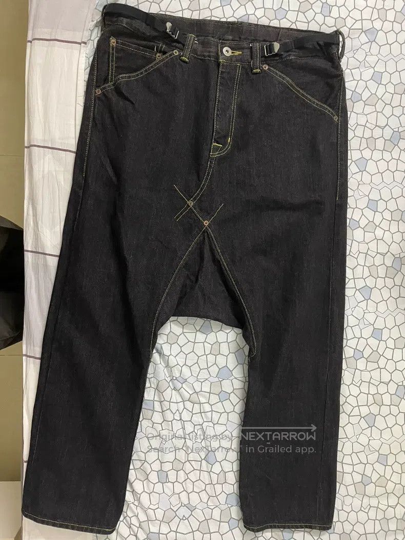Comme des Garcons size S Black denim pants dropped crotch