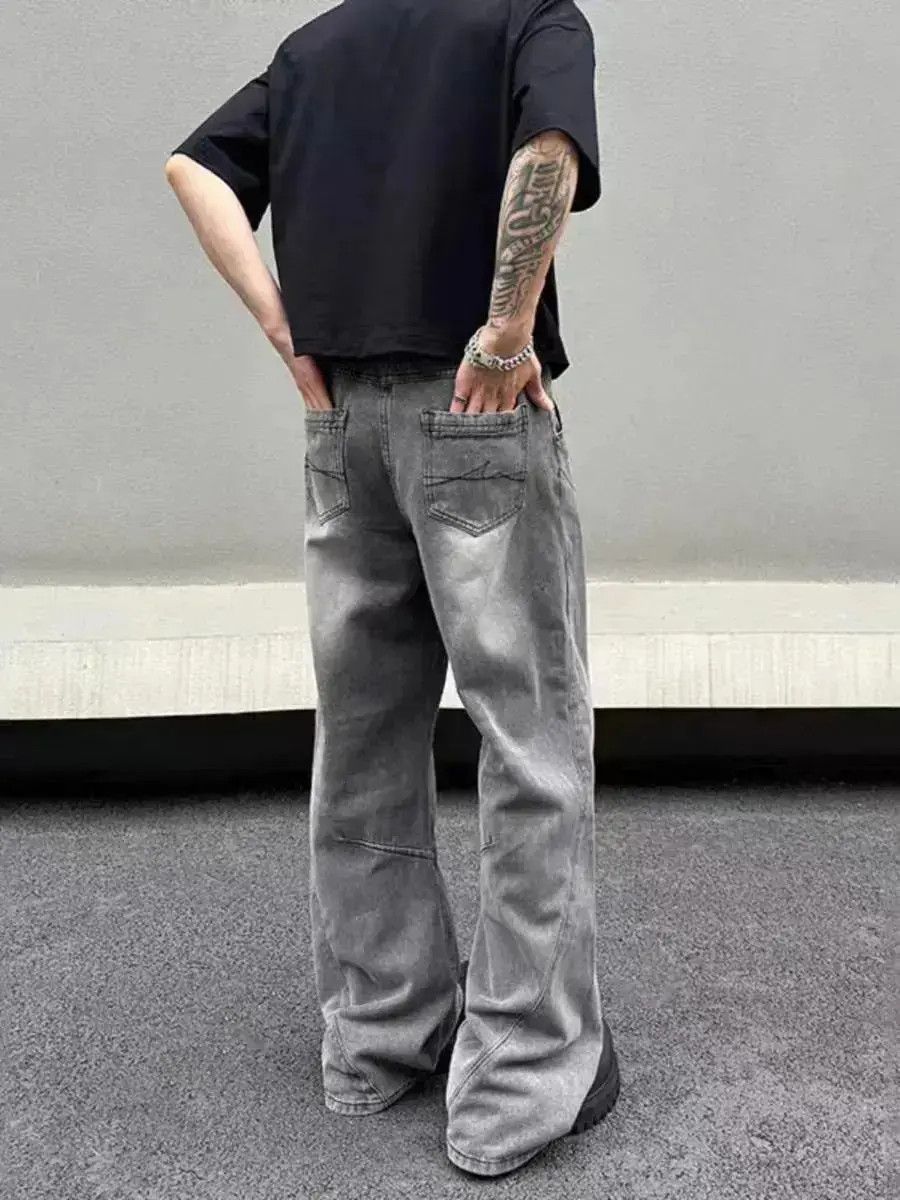 Japanese Brand Washed vintage gray baggy jeans Size US 32 / EU 48 - 3 Thumbnail