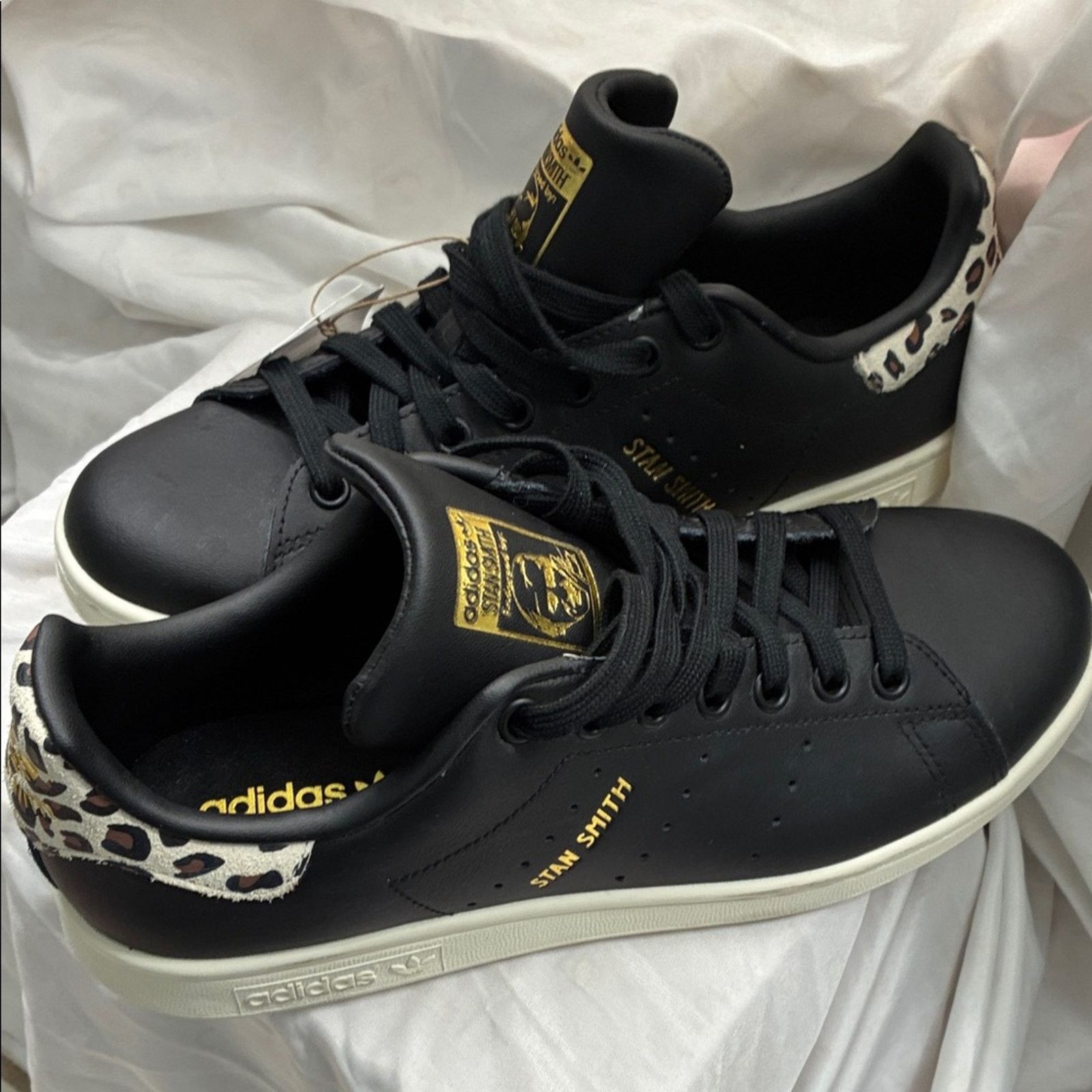 Adidas Adidas Stan Smith Black Gold Leopard Sneakers Limited Size US 8 / IT 38 - 11 Thumbnail