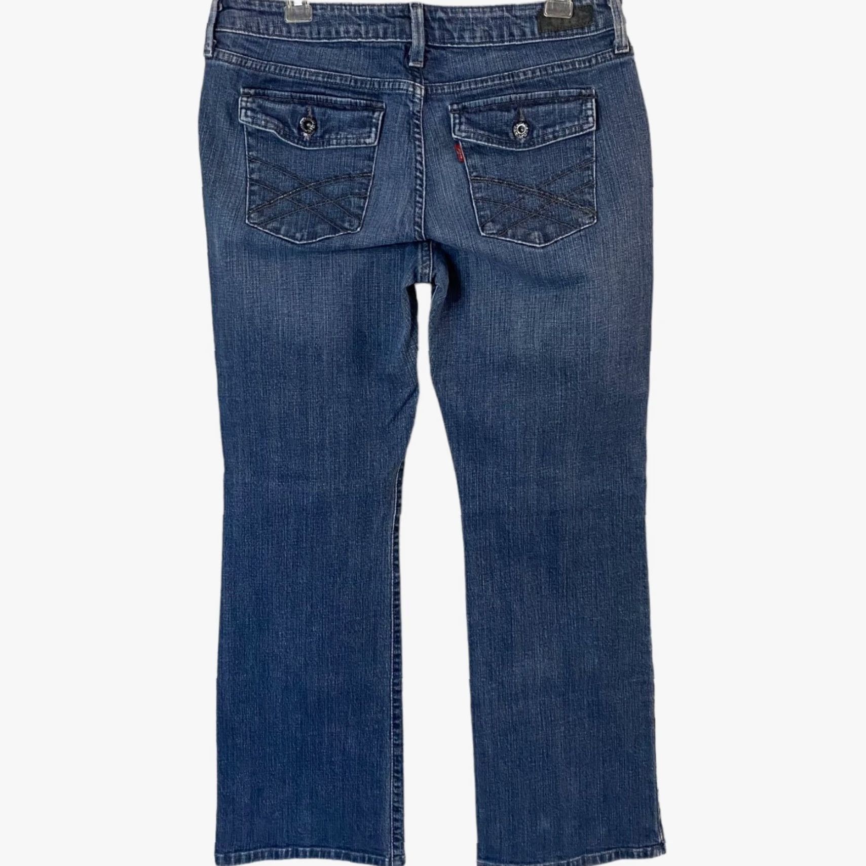 Levi's VINTAGE Levi's 545 Bootcut Jeans Womens 14 Blue Denim Flap Pockets Stretch 90s Size 36" / US 14 / IT 50 - 3 Thumbnail