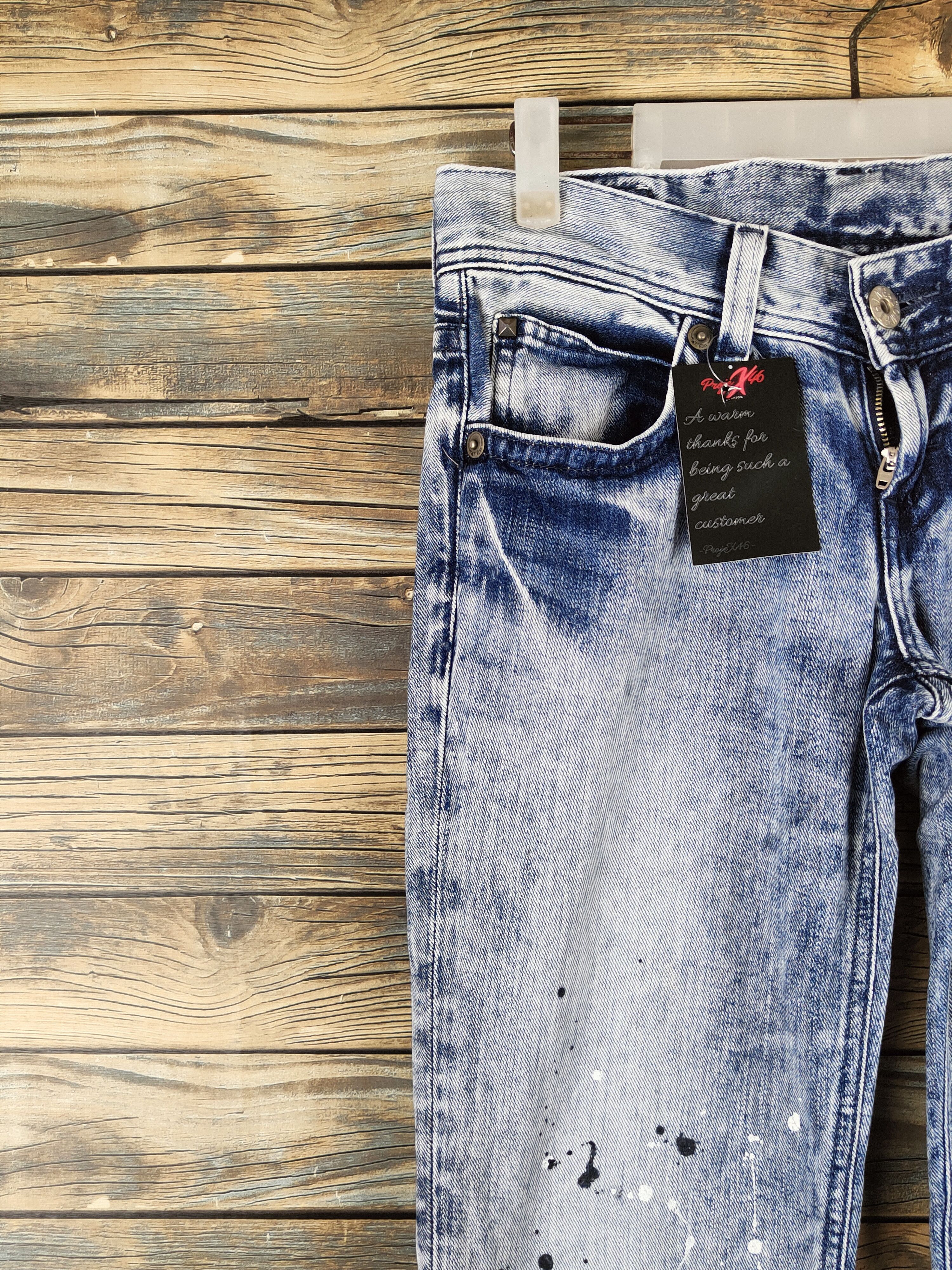Edwin DL Something-Edwin Blue Distressed Ripped Jeans #46-105 Size 29" - 3 Thumbnail