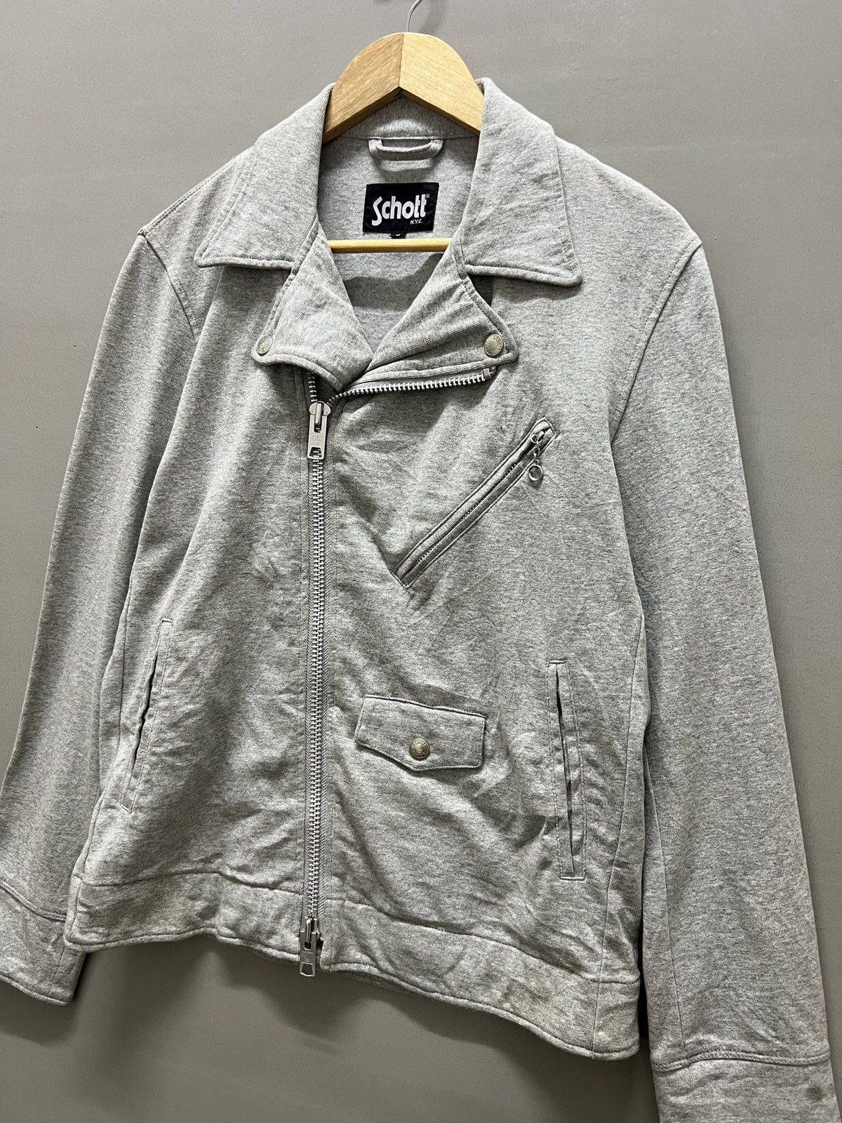 Schott Vintage Schott Double Collar Perfecto Cotton Sweats Jacket Size US M / EU 48-50 / 2 - 3 Thumbnail