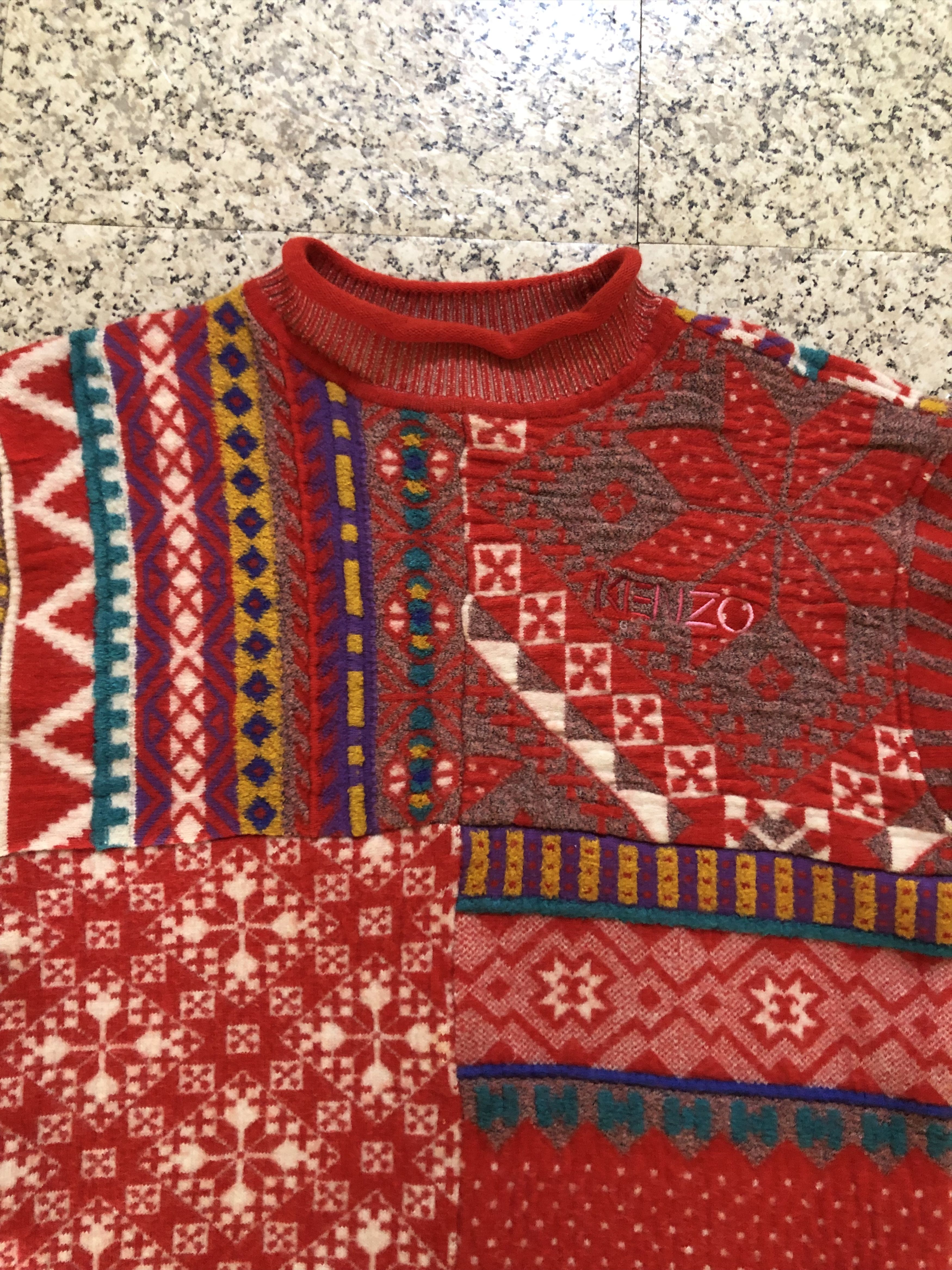 Kenzo Vintage Kenzo Golf Multi-Pattern Patchwork Knit Sweater RARE Size M / US 6-8 / IT 42-44 - 3 Thumbnail