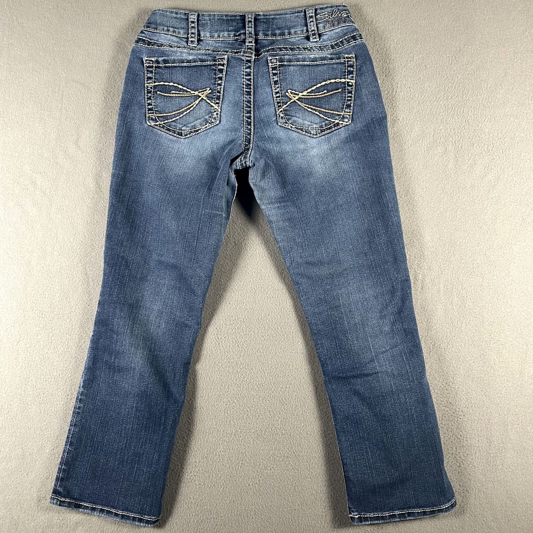 Vintage Silver Jeans Suki Capri - Womens - Mid Rise - Blue - 27in - Zip Size 27" / US 4 / IT 40 - 2 Thumbnail
