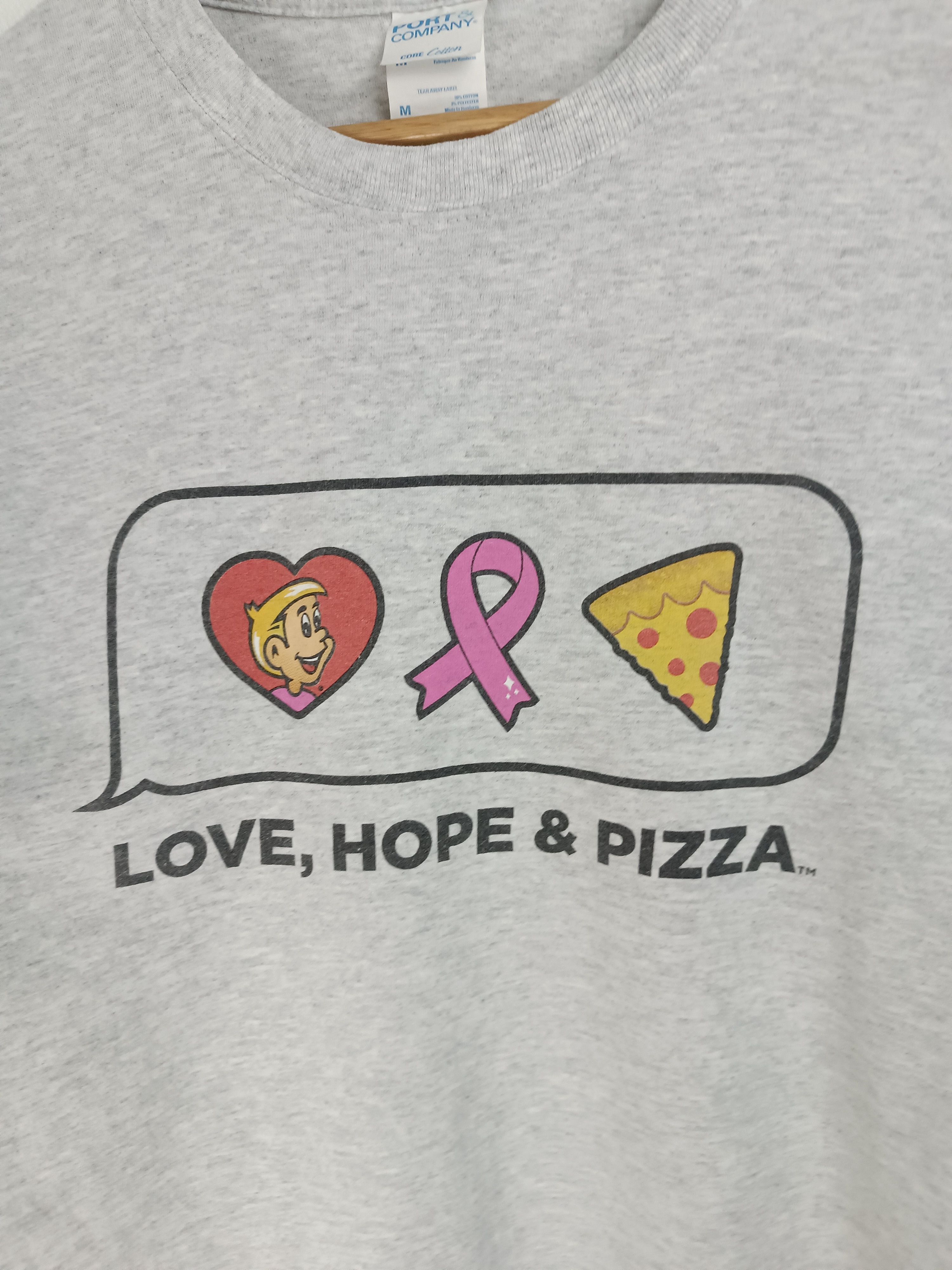 Vintage VINTAGE LOVE, HOPE & PIZZA HUMOR FUNNY ADULT TEE Size US M / EU 48-50 / 2 - 8 Thumbnail