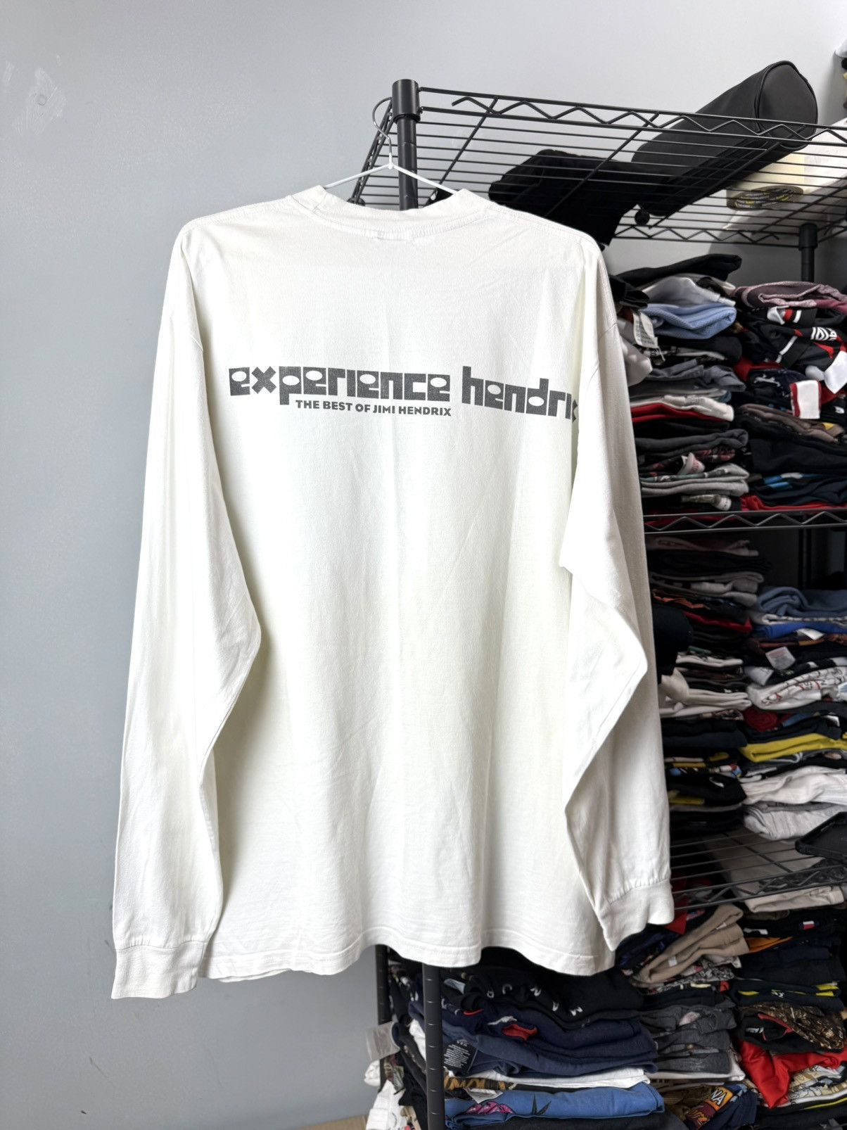 Jimi Hendrix 💥 Rare! 1990’s Vintage Jimi Hendrix Longsleeve Big Print Size US XL / EU 56 / 4 - 2 Thumbnail