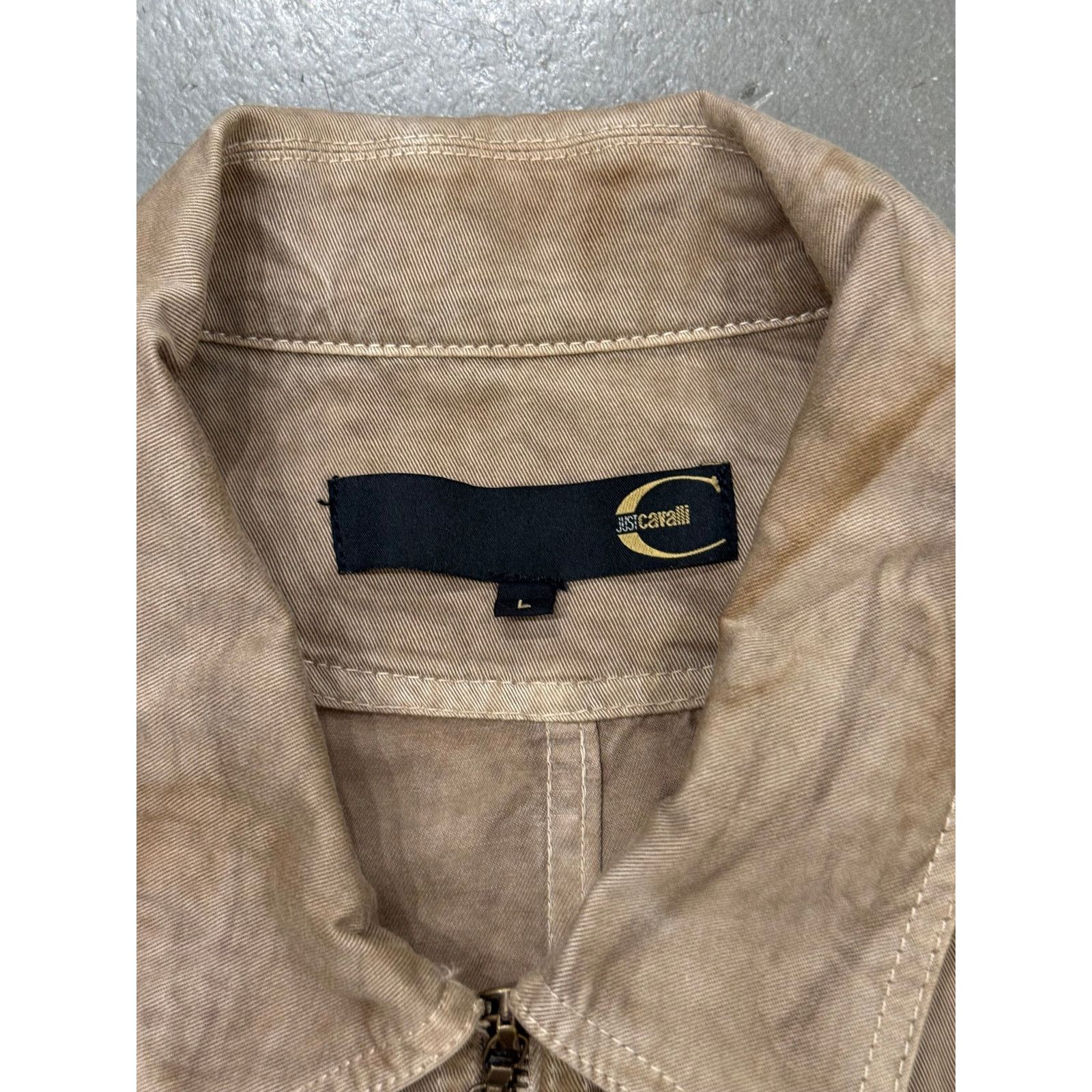 Roberto Cavalli 2001 Cavalli faded zipper light jacket Size US L / EU 52-54 / 3 - 5 Thumbnail