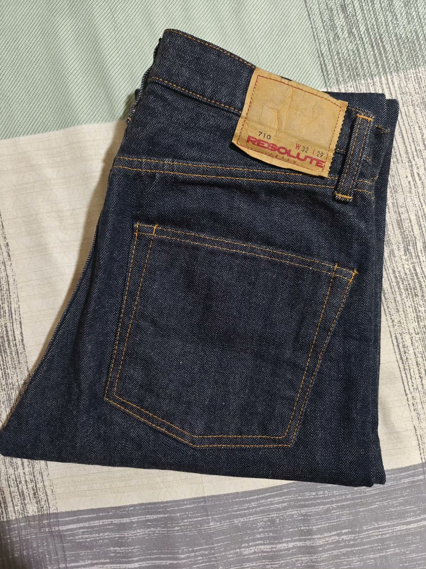 RESOLUTE RESOLUTE 710 Retro Slim Straight Raw Jeans Size US 32 / EU 48 - 1 Thumbnail