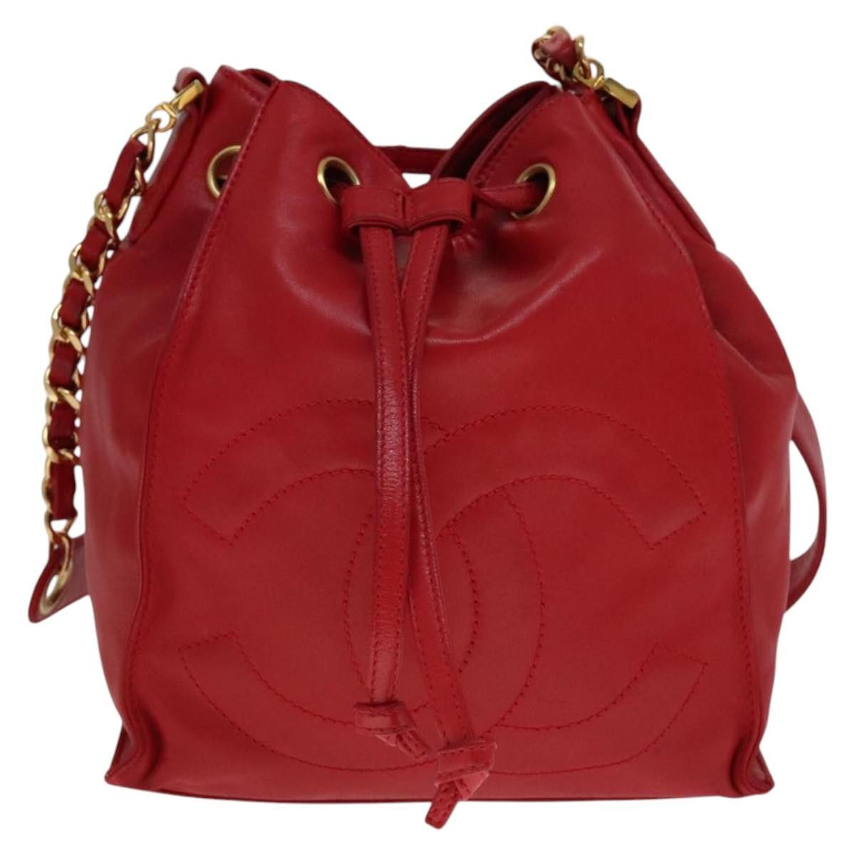 Chanel Chanel Vintage CC Drawstring Bucket Bag Lambskin Size ONE SIZE - 1 Thumbnail