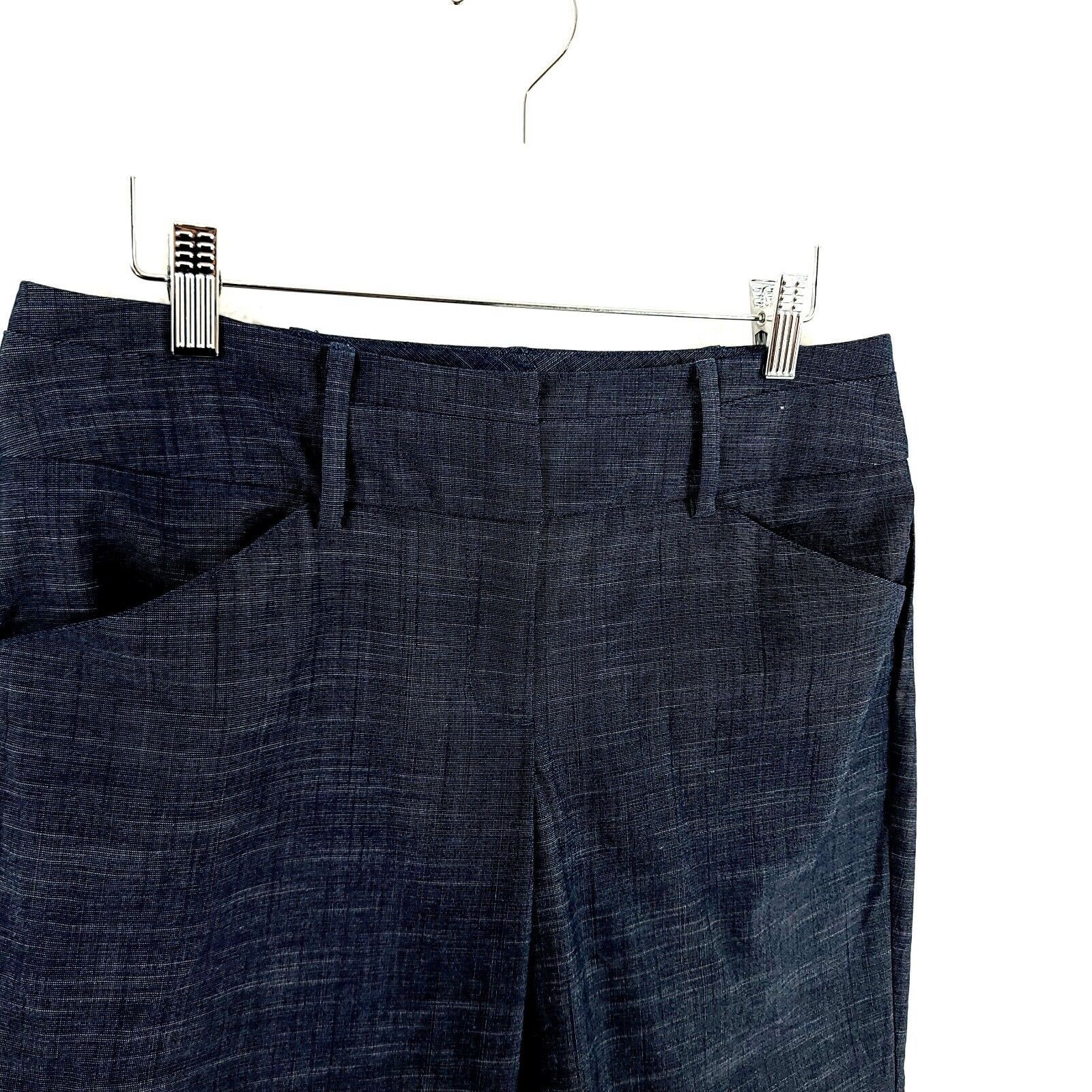 Other New York & Company 7th Avenue Blue Birdseye Pants Polyester Size 27" / US 4 / IT 40 - 2 Thumbnail