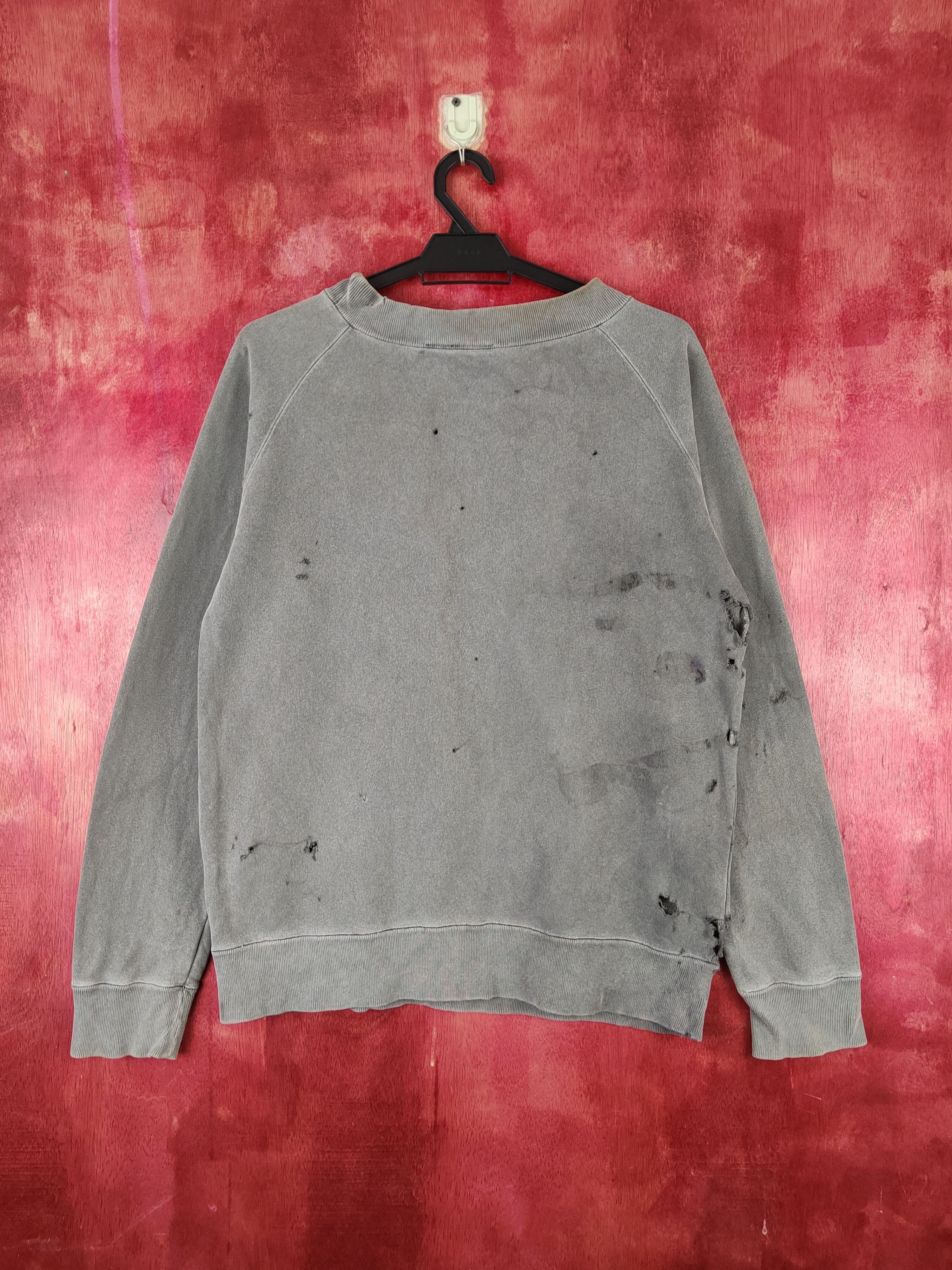 Helly Hansen Helly Hansen Dark Gray Faded ripped Sweatshirts #S1862 Size L / US 10 / IT 46 - 11 Thumbnail