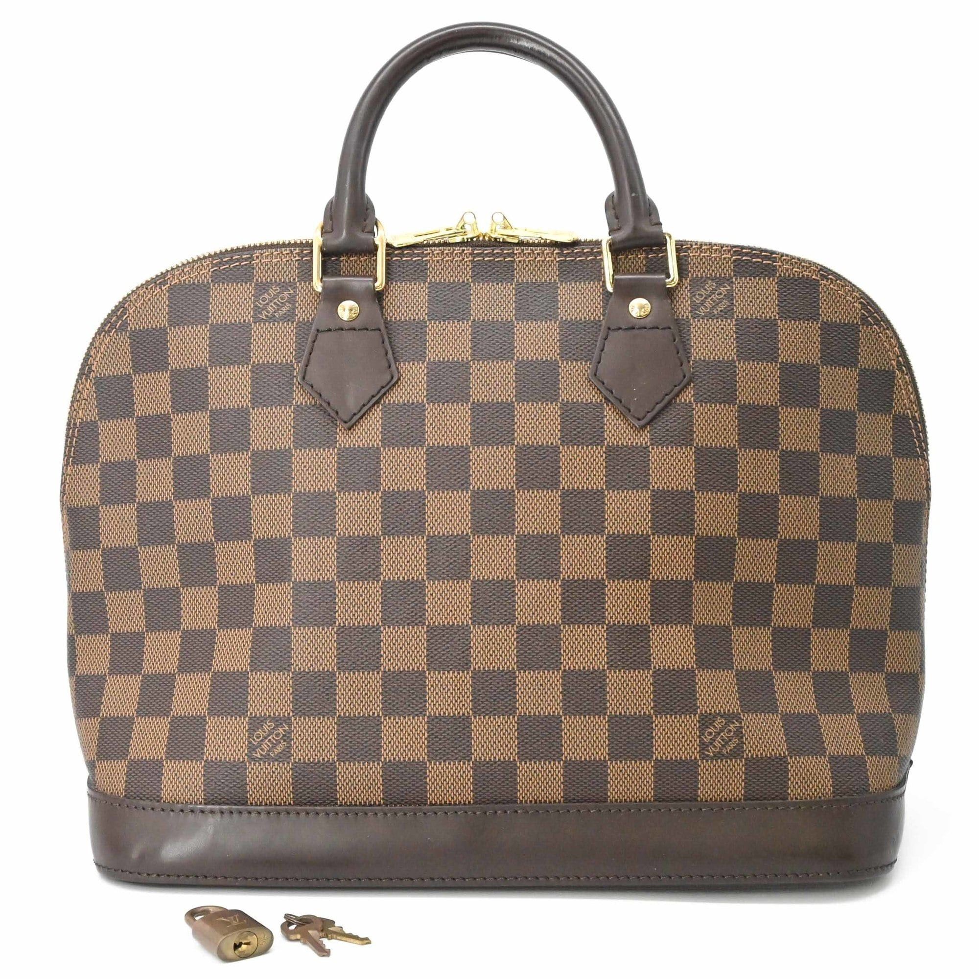 Louis Vuitton LOUIS VUITTON Alma Damier Ebene Handbag, Brown, N51131 Size ONE SIZE - 1 Thumbnail