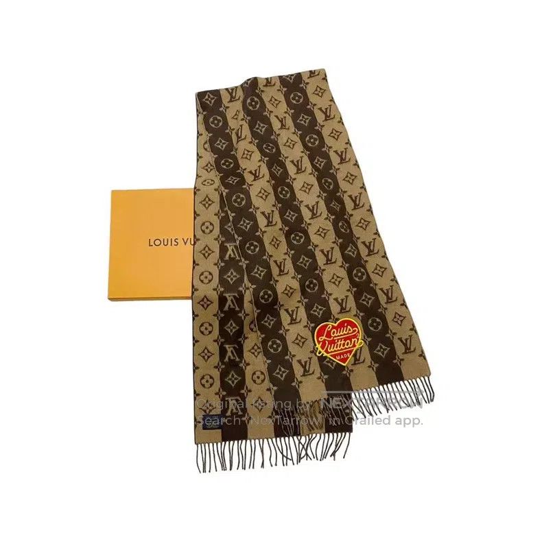 Louis Vuitton Louis Vuitton Brown Tiger Cashmere Scarf Size ONE SIZE - 1 Thumbnail