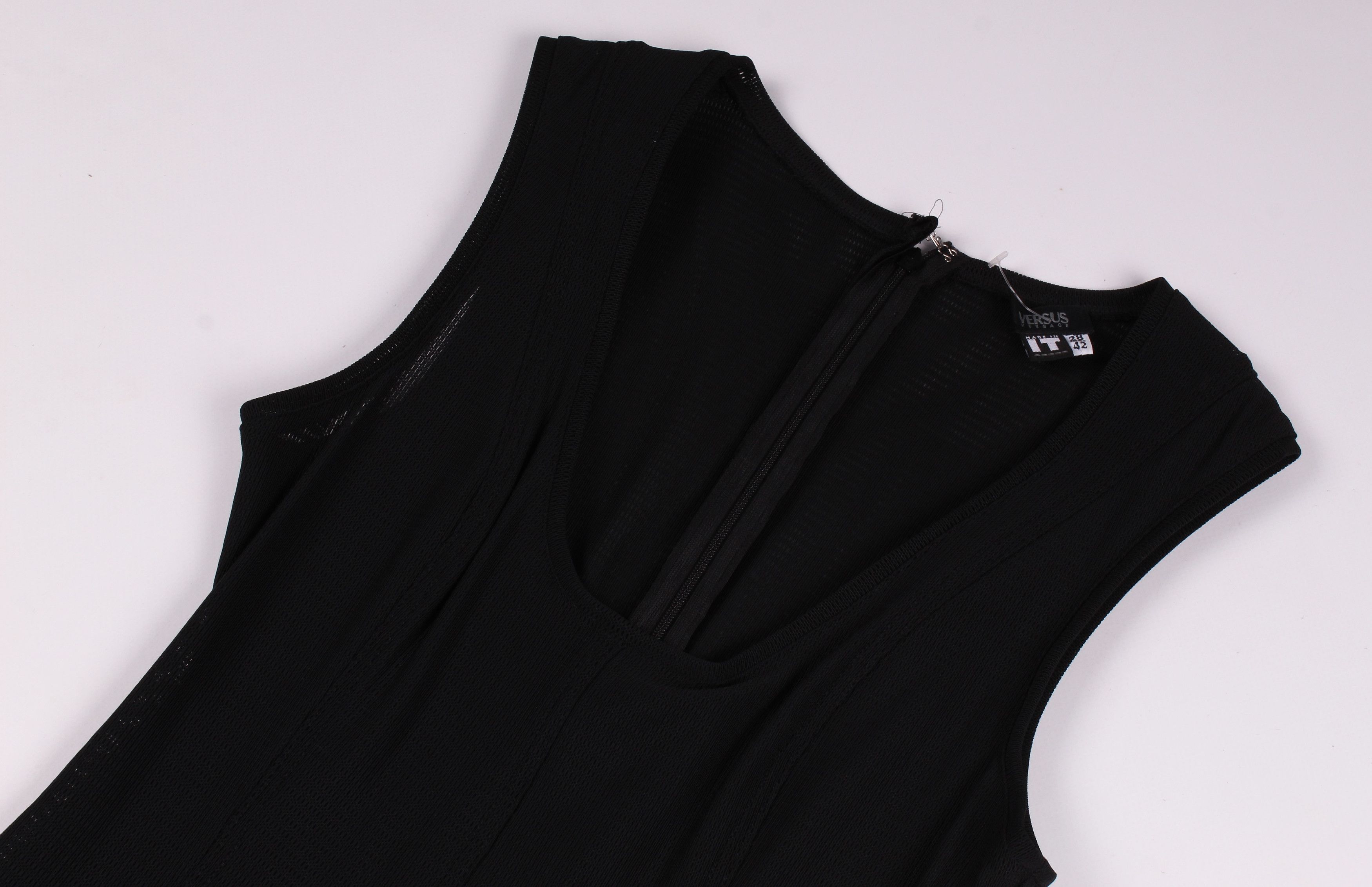 Versace Rare Vintage Versus Versace Mesh Bodycon Sexy Drеss Size M / US 6-8 / IT 42-44 - 2 Thumbnail