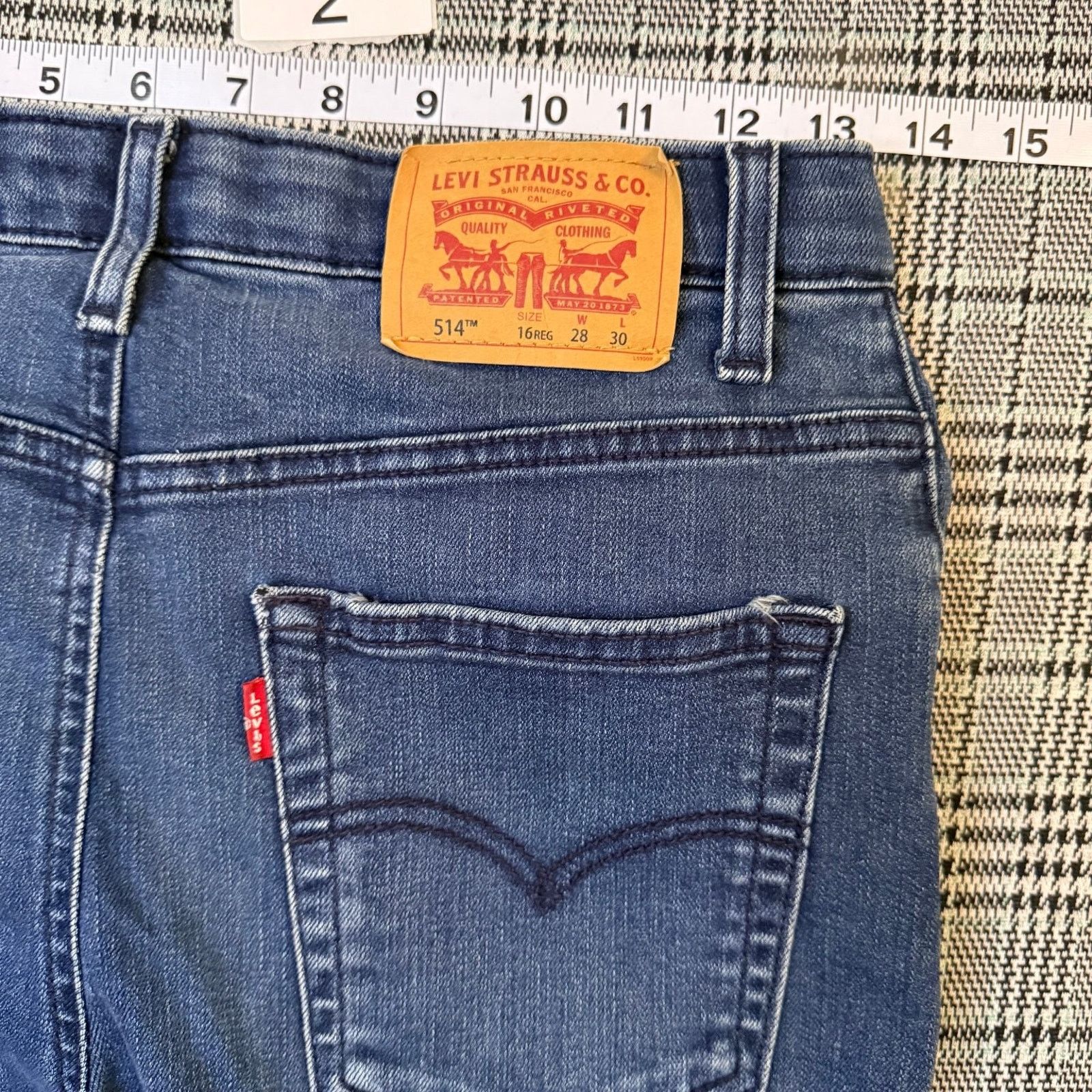 Levi's Levi's 514 Men's Jeans Blue Denim Straight Fit Size 28x30 Size US 28 / EU 44 - 2 Thumbnail