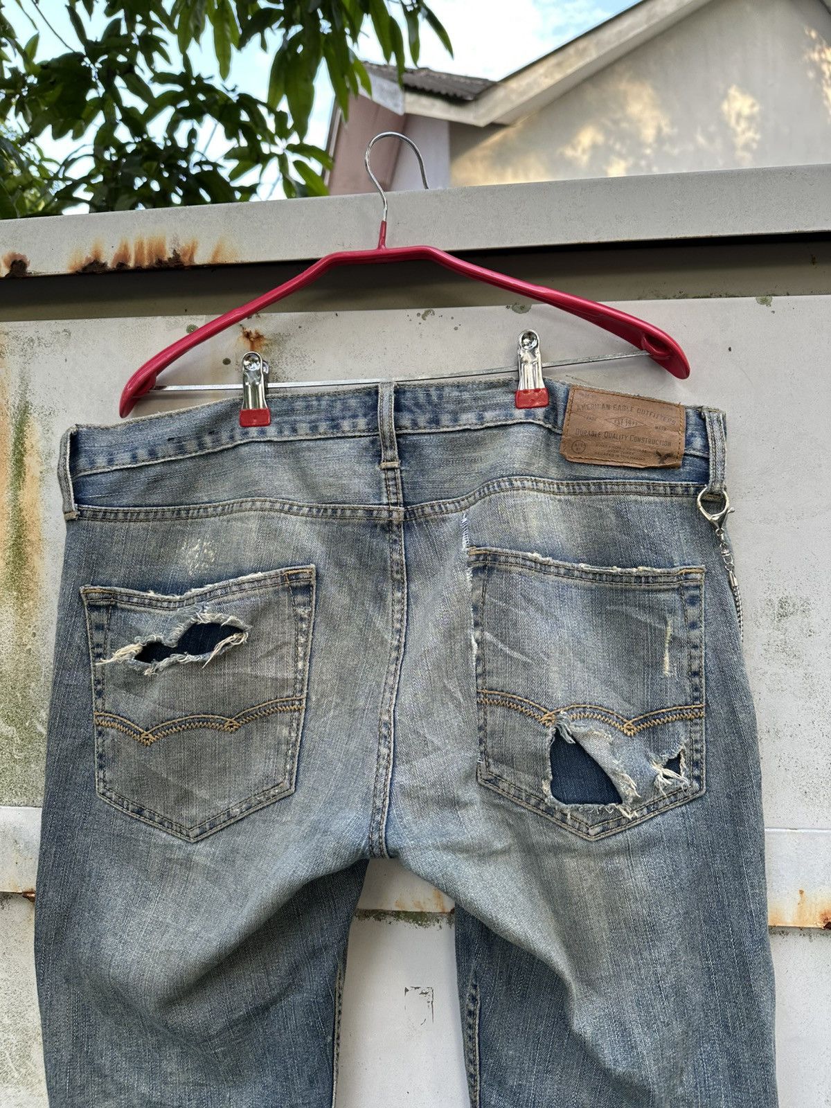 Vintage 👹Vintage THRASHED American Eagle Collections Straight Cut Size US 36 / EU 52 - 10 Thumbnail