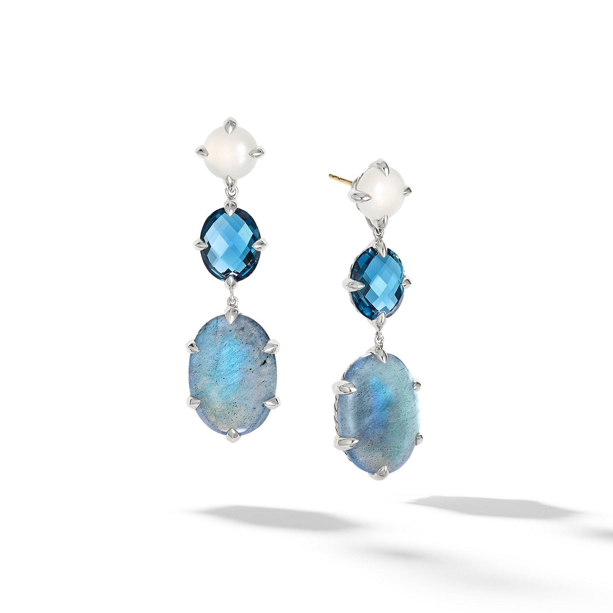 David Yurman o1w1db10525 E14322 Earrings with Topaz & Moonstone Size ONE SIZE - 1 Thumbnail