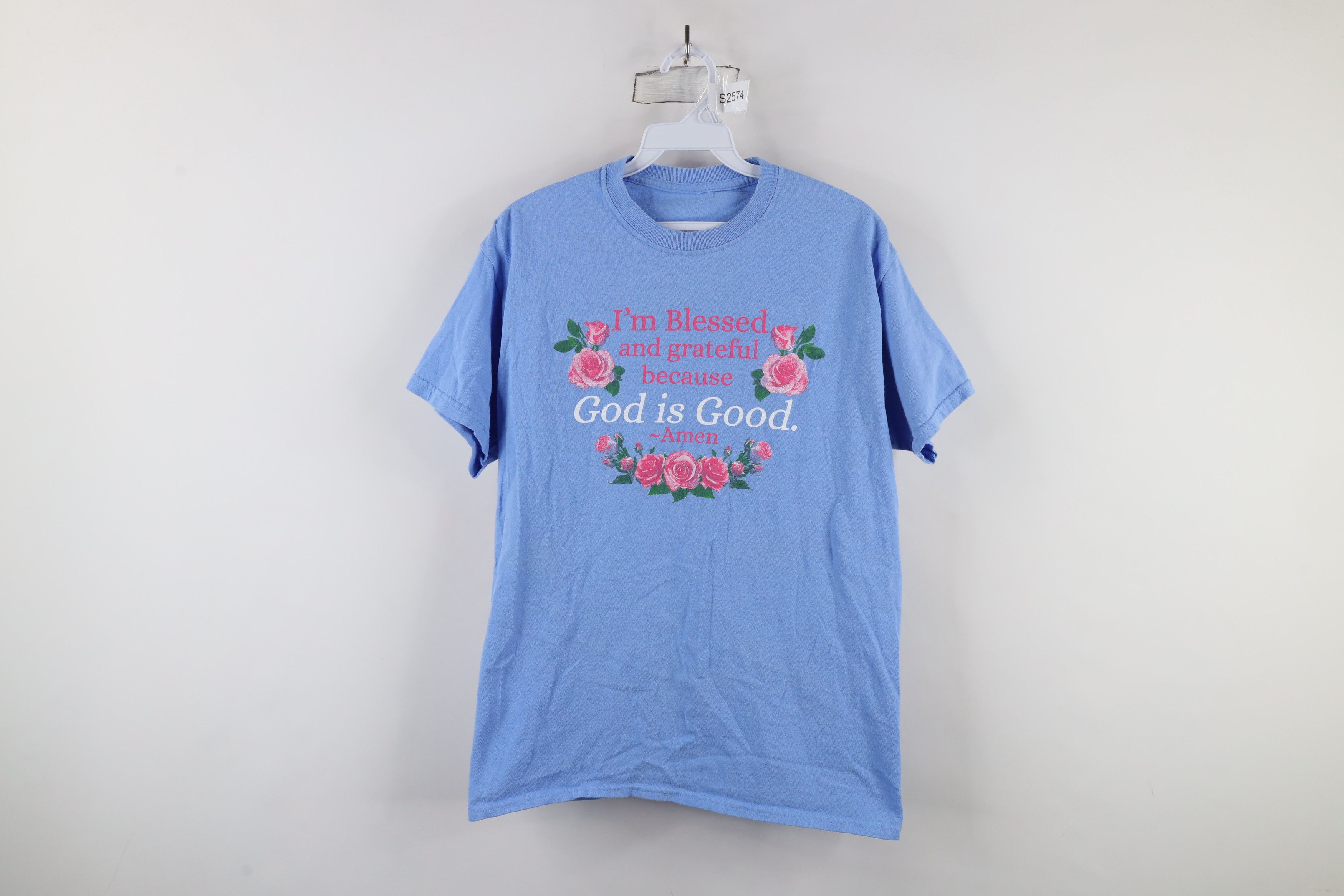 Vintage Vintage 90s Christianity I'm Blessed God Is Good T-Shirt Size M / US 6-8 / IT 42-44 - 1 Thumbnail