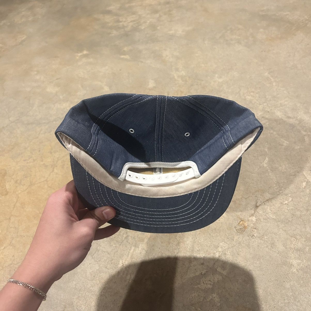 Swingster × Vintage Vintage 1980s Princep Swingster Denim Trucker Hat Size ONE SIZE - 4 Thumbnail