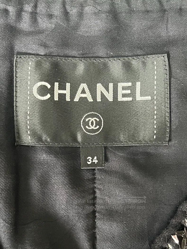 Chanel Chanel Black squinted jacket Size XXS / US 00 / IT 34 - 7 Thumbnail