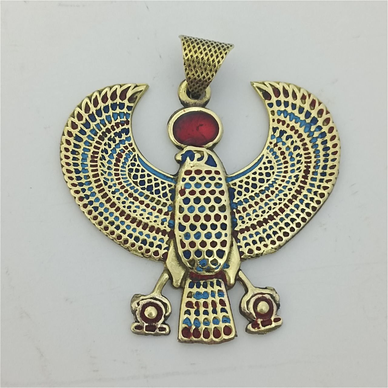Other Handmade Pharaonic Horus Falcon Pendant Egyptian Copper Size ONE SIZE - 7 Thumbnail