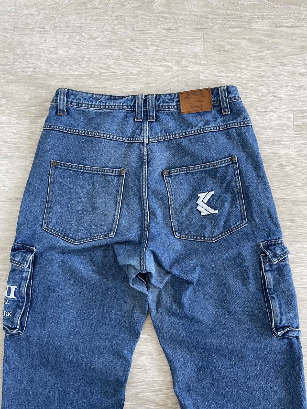 Karl Kani Karl Kani Embroidered Y2k High Waist Loose Cargo Jeans Size US 34 / EU 50 - 10 Thumbnail