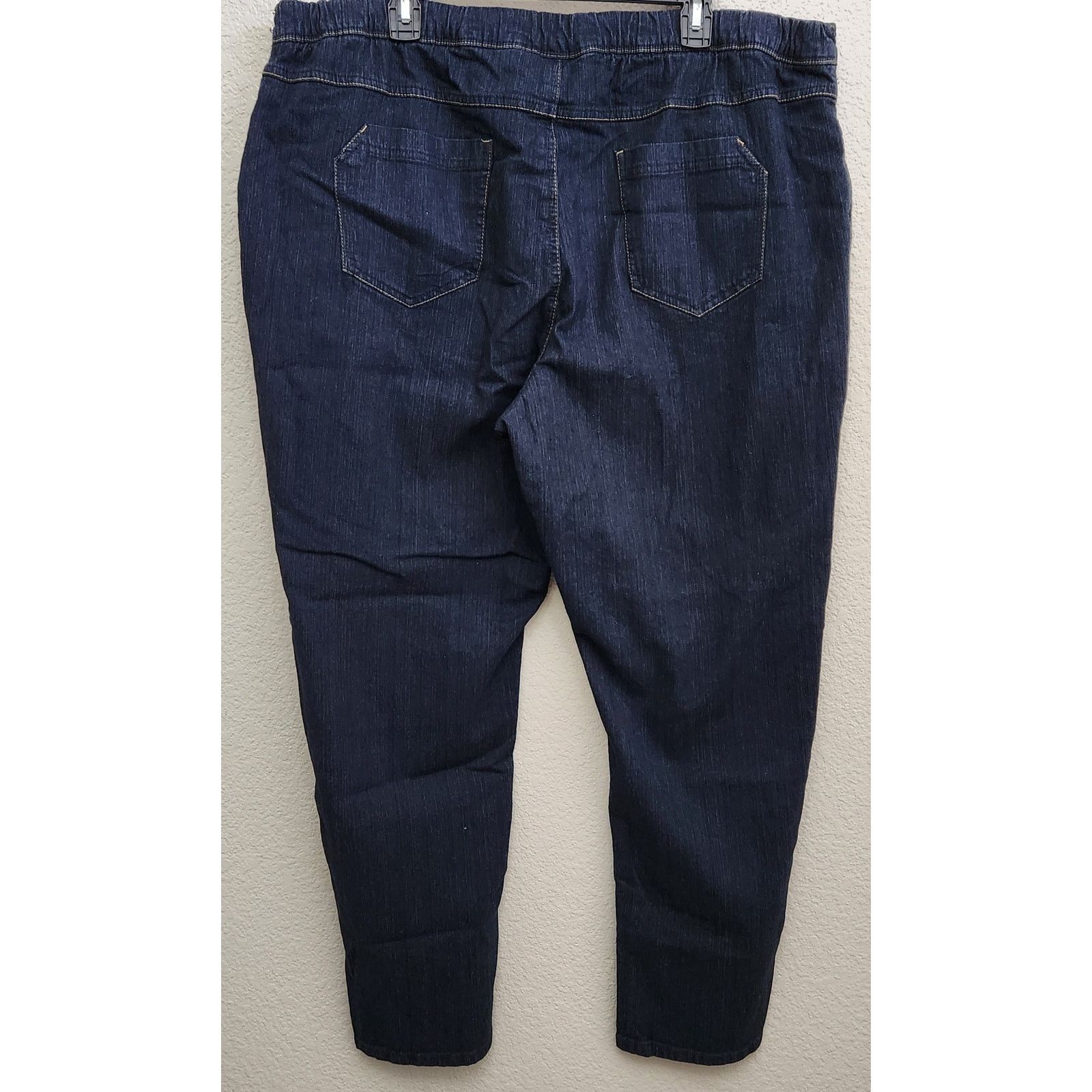 Other Avenue Jeans Dark Blue Pull On Flat Front Jeans 26W 28W Plus Size 42" / US 20 - 3 Thumbnail