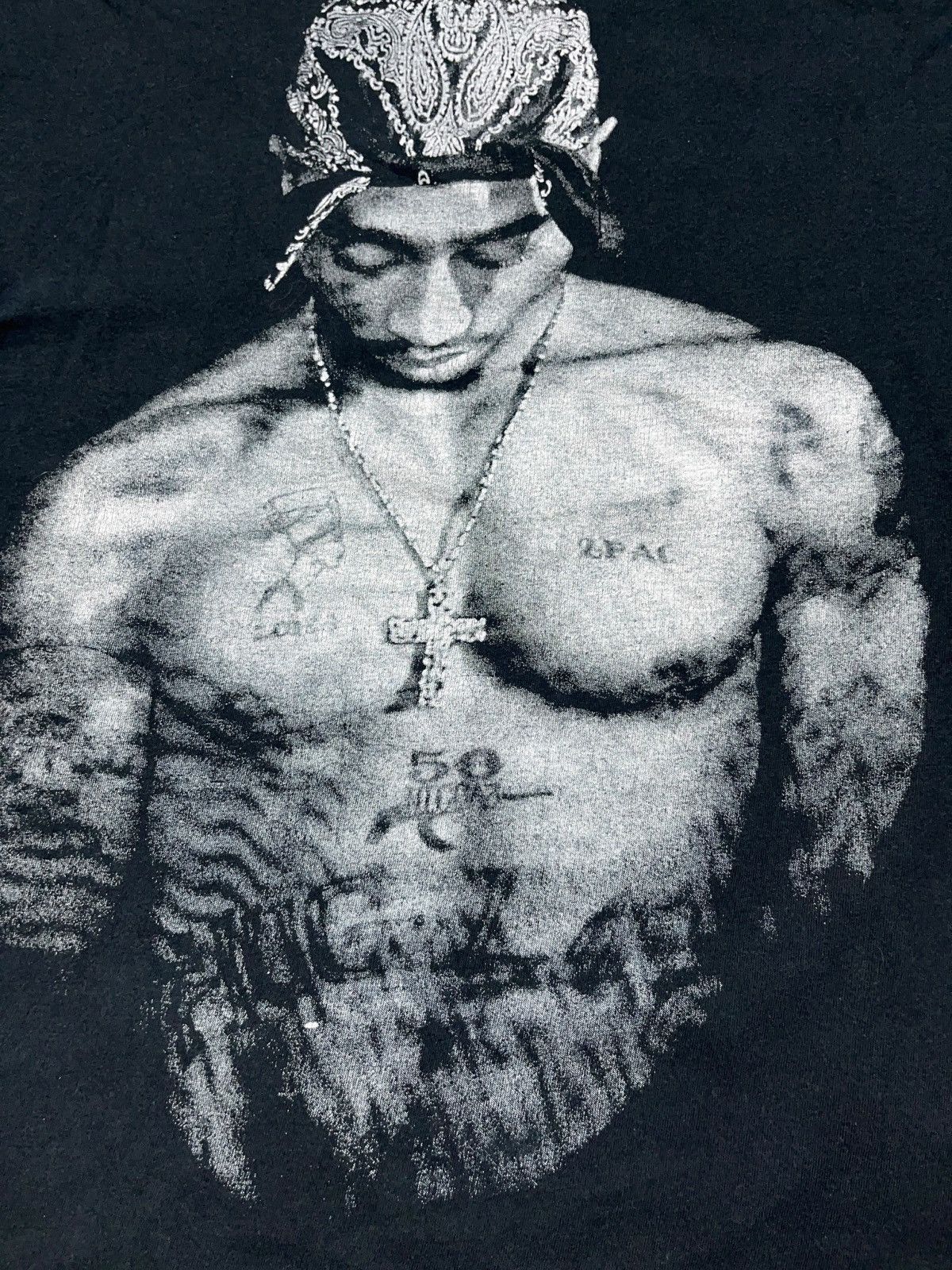 Rap Tees Vintage 00s 2Pac Bootleg Rap Tee Snoop Dogg Death Row Size US L / EU 52-54 / 3 - 6 Thumbnail