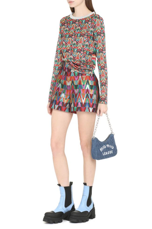 Valentino o1y0326 Round Collar Sweater in Multicolor Size XS / US 0-2 / IT 36-38 - 3 Thumbnail