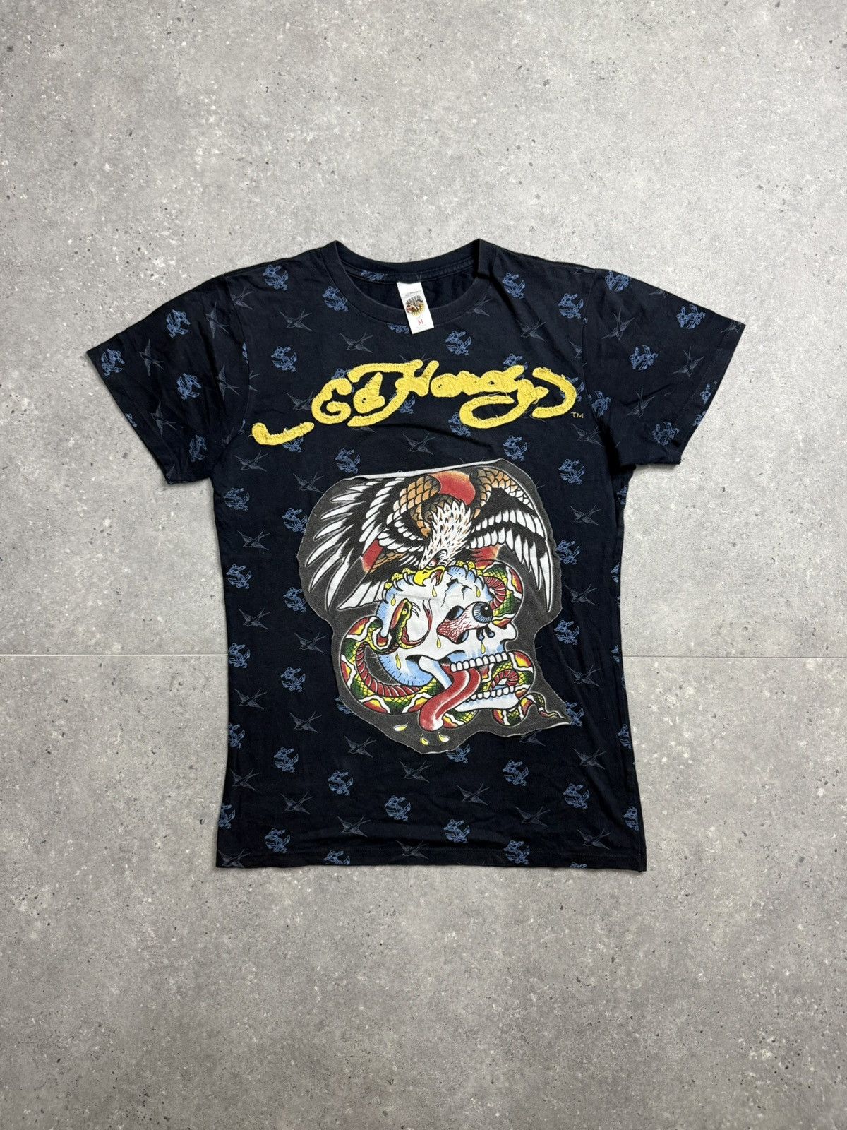 Ed Hardy Y2K Ed Hardy Skull Snake Eagle Print Tee Blue Size M Size US M / EU 48-50 / 2 - 1 Thumbnail