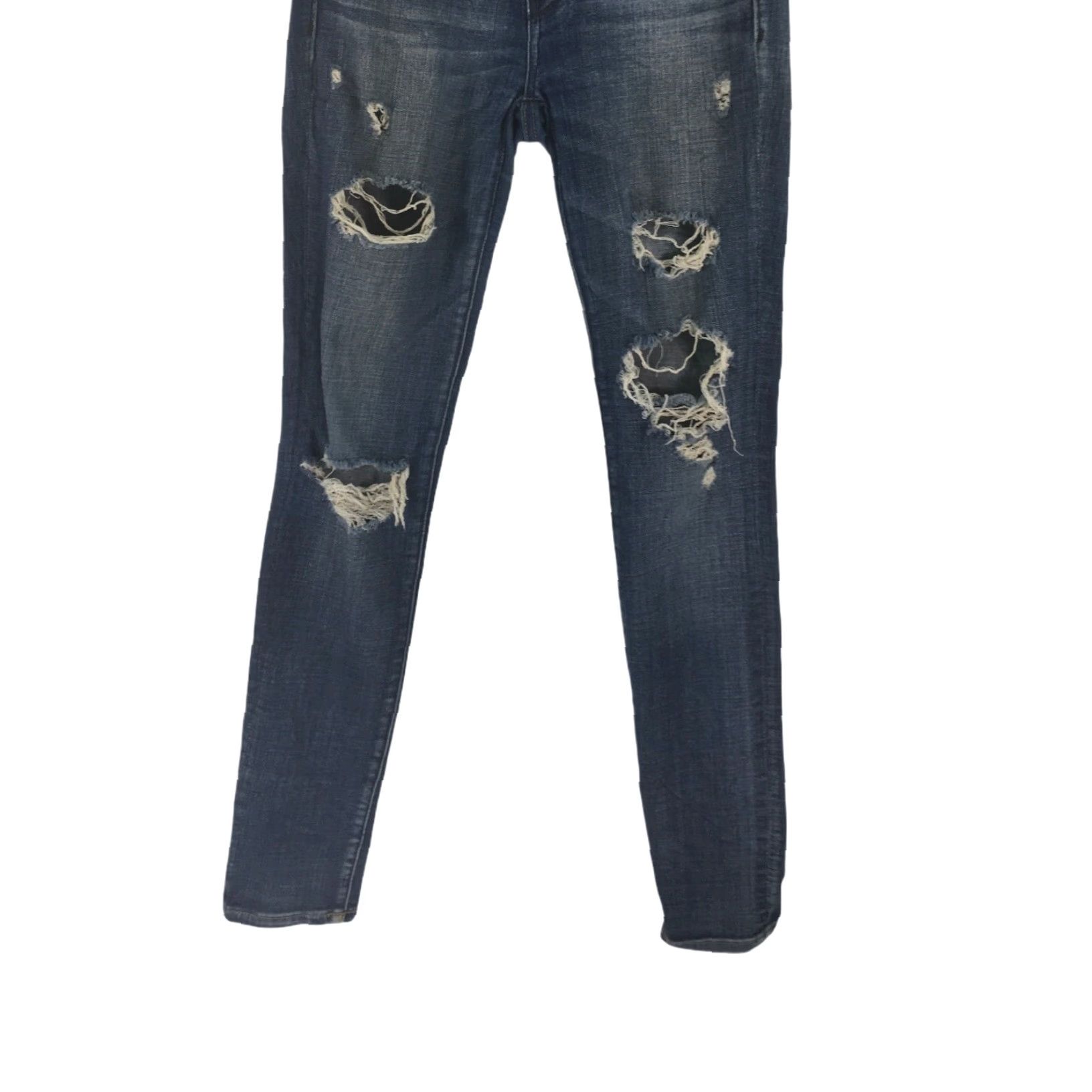 Abercrombie & Fitch Abercrombie & Fitch Signature Collection Jeans Women Distressed Blue Skinny 26" Waist 28" Inseam Size 26 Size 42" / US 20 - 5 Thumbnail