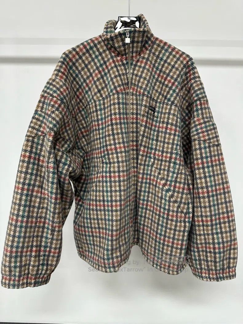 Balenciaga Balenciaga Checked Double Hook Logo Jacket Size US S / EU 44-46 / 1 - 1 Thumbnail