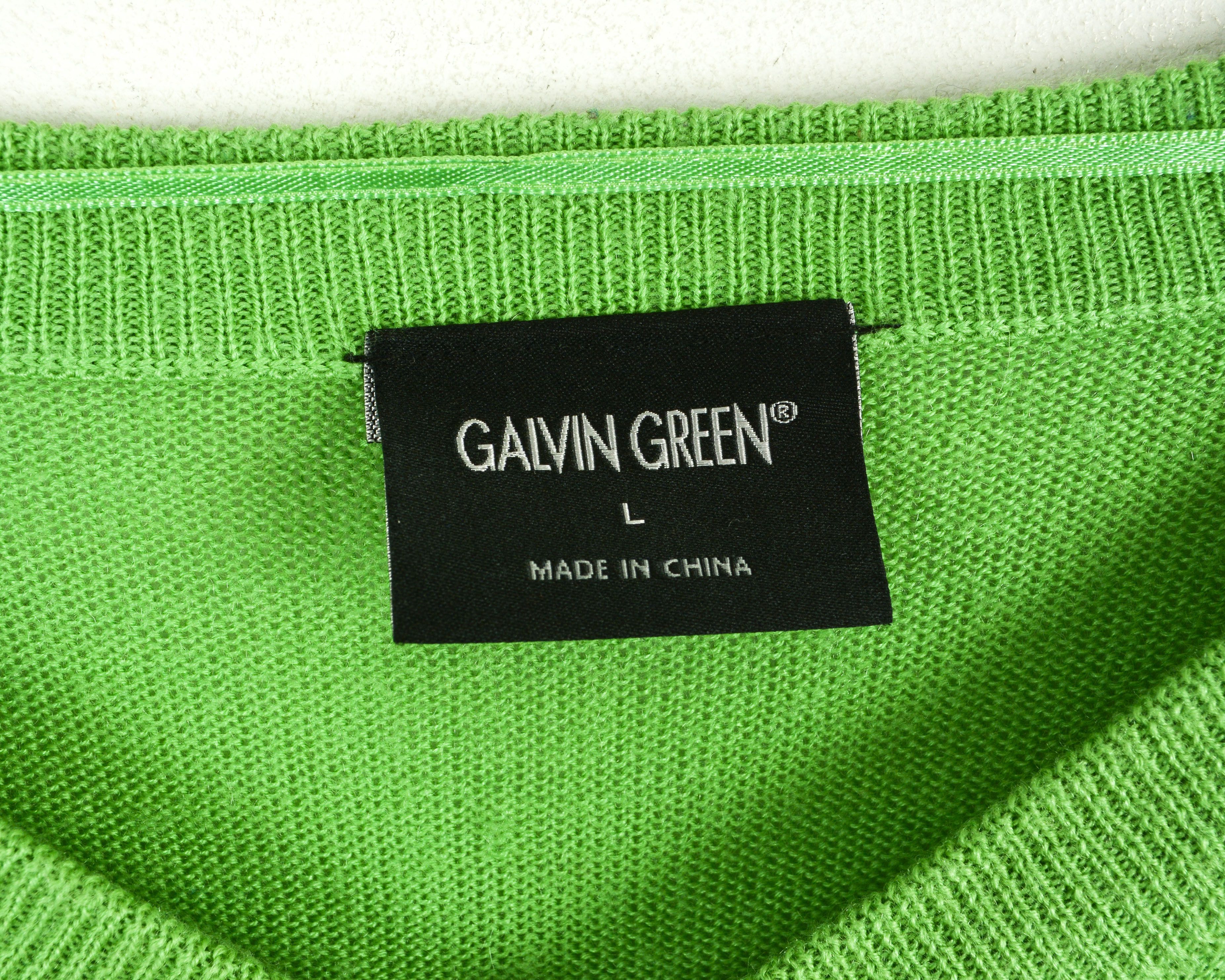 Galvin Green L Wool Knit Sweater Jumper Pullover Sweatshirt Golf green Size US L / EU 52-54 / 3 - 4 Thumbnail