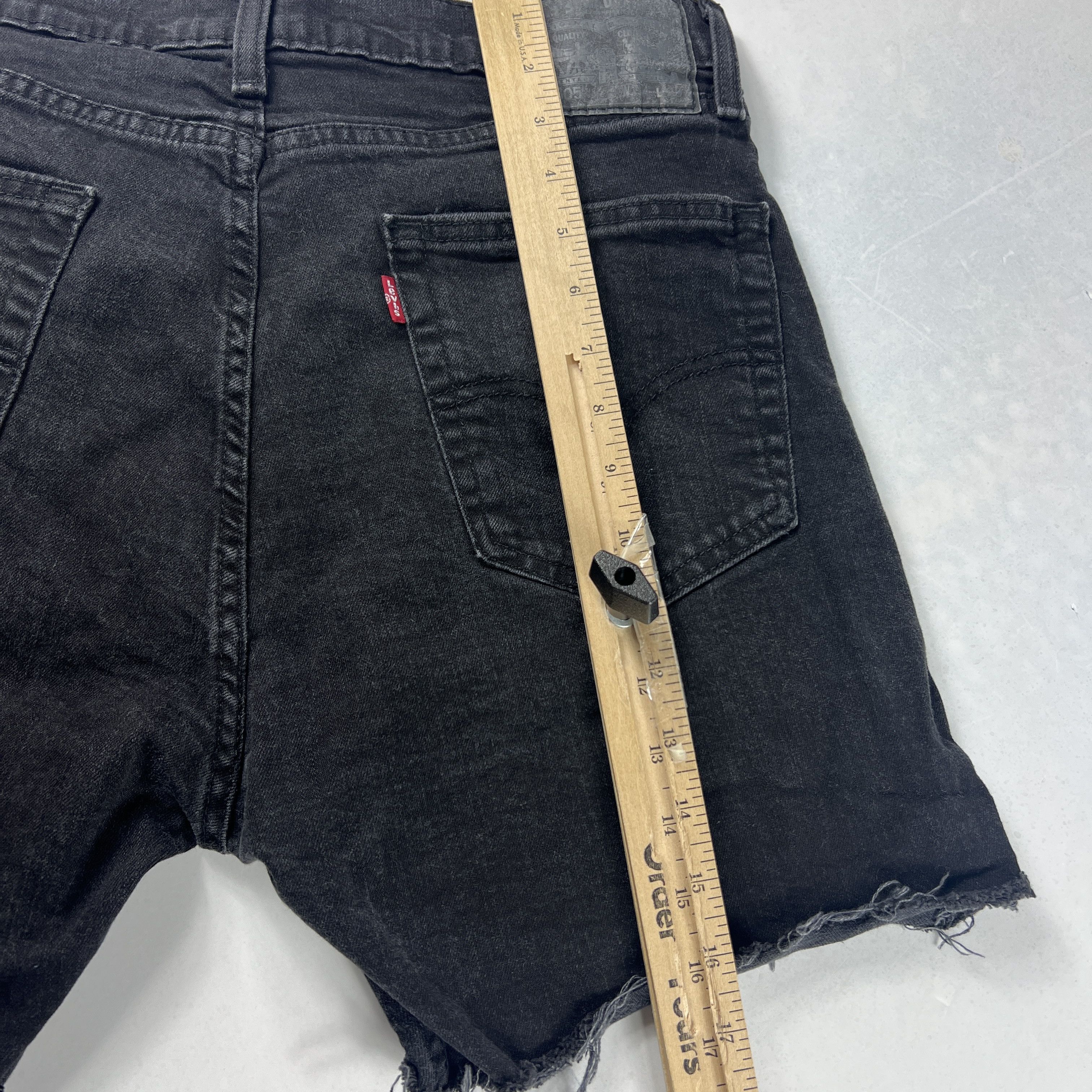 Levi's Levi's Jean Shorts 505 Cut Off Raw Hem Stretch Denim Jorts Size US 33 - 12 Thumbnail