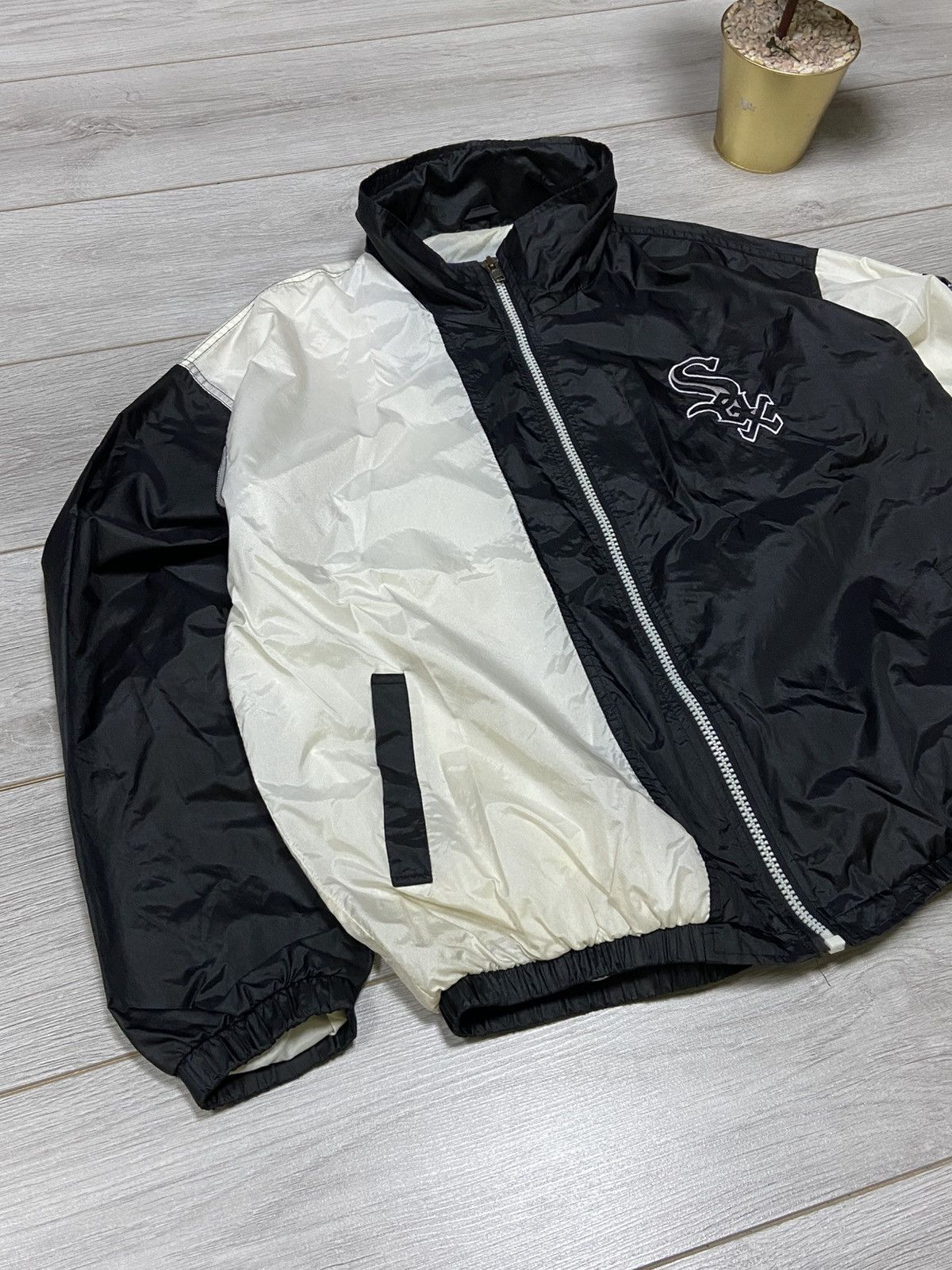 Vintage White Sox KOREA vintage double colour zip jacket Size US XL / EU 56 / 4 - 5 Thumbnail