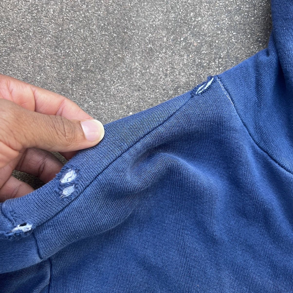 Other × Streetwear × Vintage Vintage distressed blue thermal hoodie Medium Size US M / EU 48-50 / 2 - 3 Thumbnail