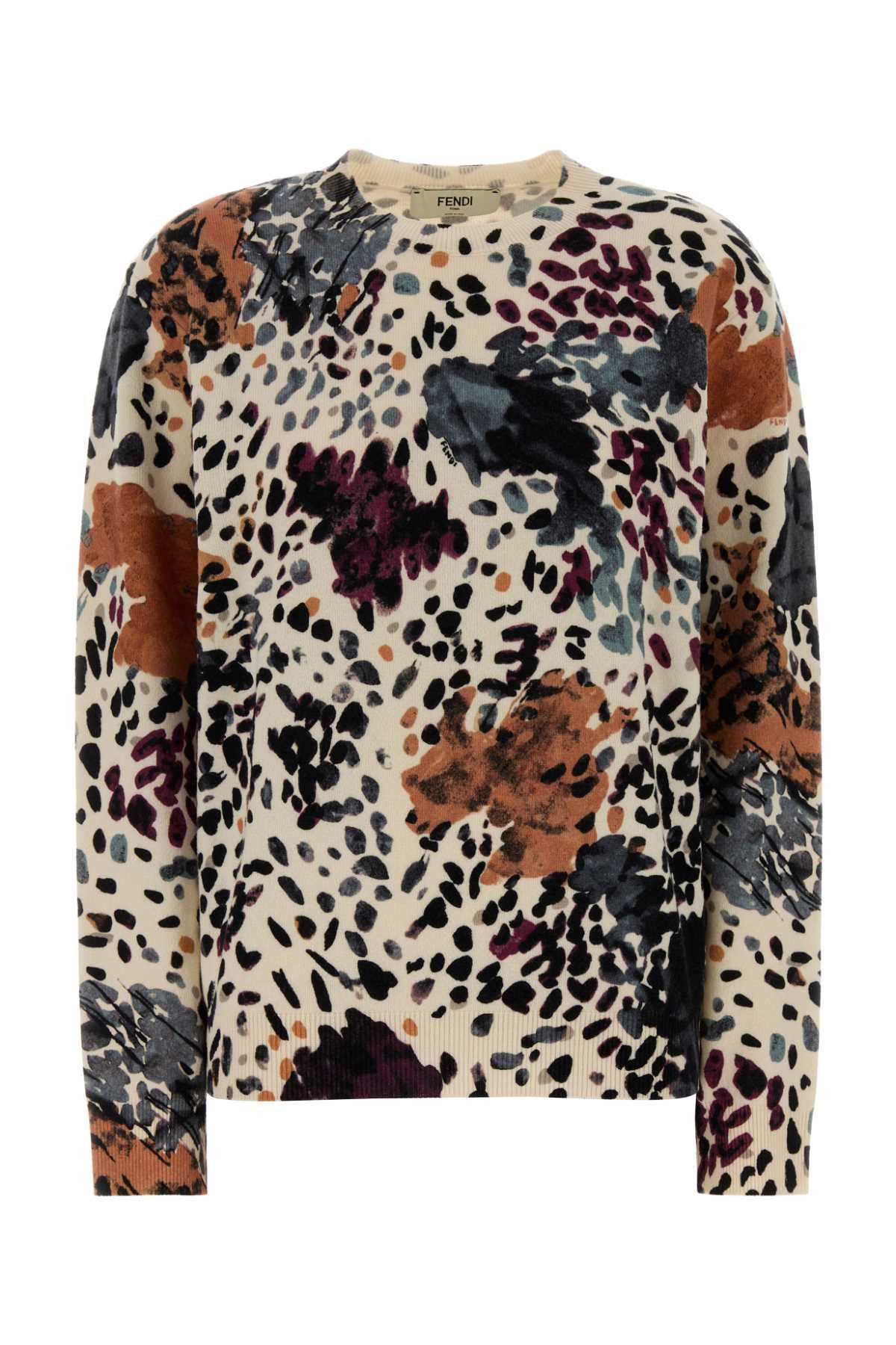 Fendi Printed Wool Blend Sweater Size M / US 6-8 / IT 42-44 - 1 Thumbnail