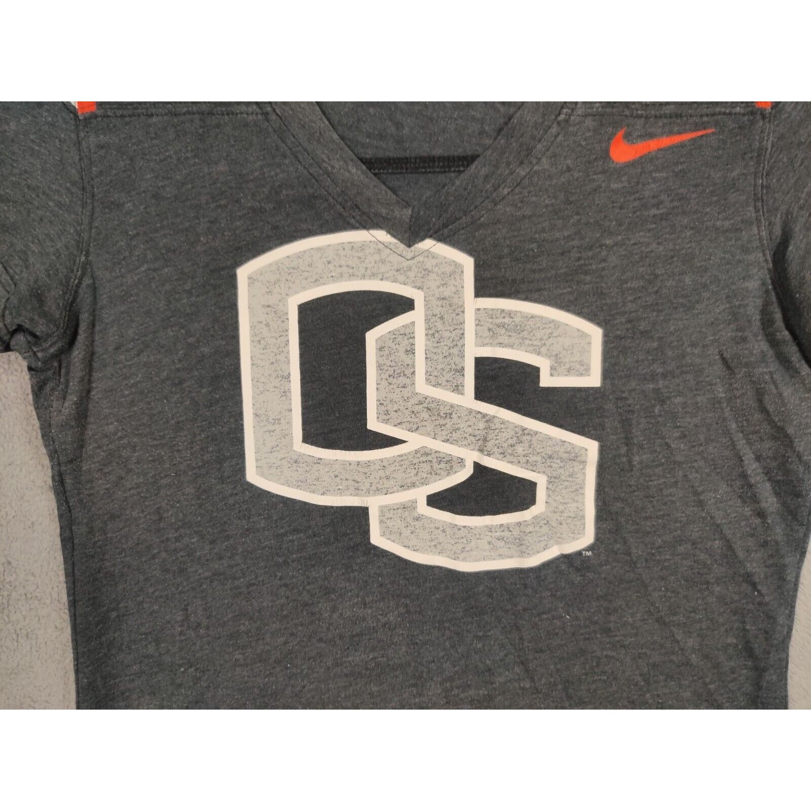 Nike Oregon State Shirt Adult Womens Medium Gray Orange Ducks Size M / US 6-8 / IT 42-44 - 2 Thumbnail
