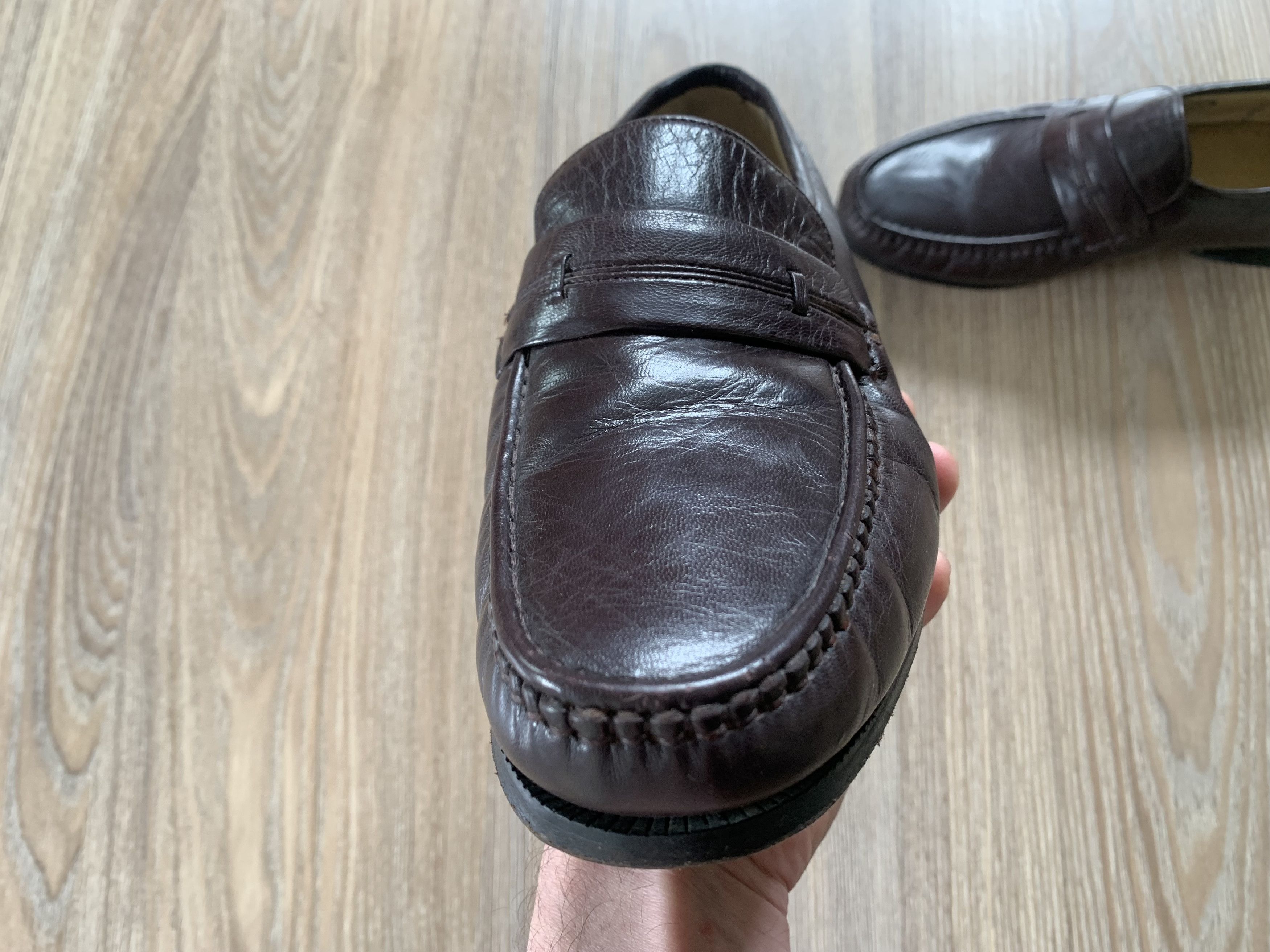 Clarks Men’s Clarks Brown Leather Loafers Shoes Size US 6 / EU 39 - 6 Thumbnail