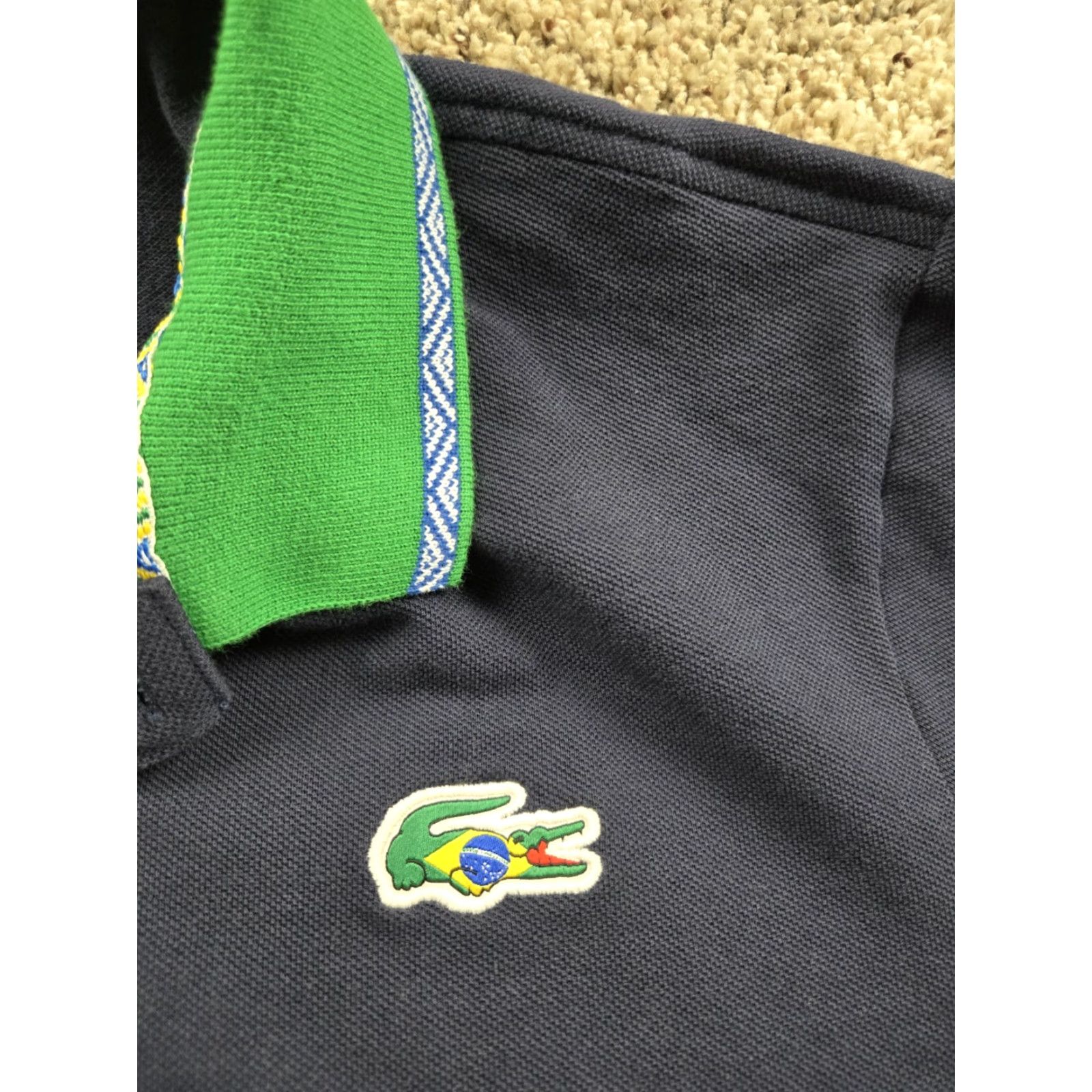 Lacoste VINTAGE Lacoste Brazil Polo Shirt Size 8 Blue Short Sleeve Cotton Soccer Y2K Size US M / EU 48-50 / 2 - 4 Thumbnail