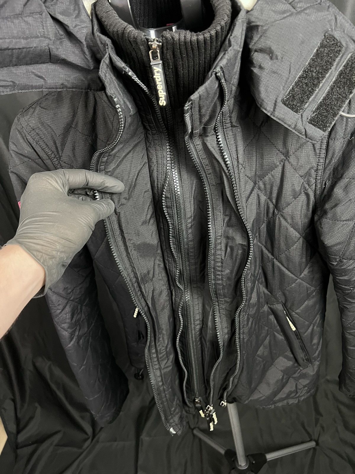 Japanese Brand × Superdry × Vintage 🔴 Superdry Japanese multi-zip jacket triple-zip Size S / US 4 / IT 40 - 6 Thumbnail