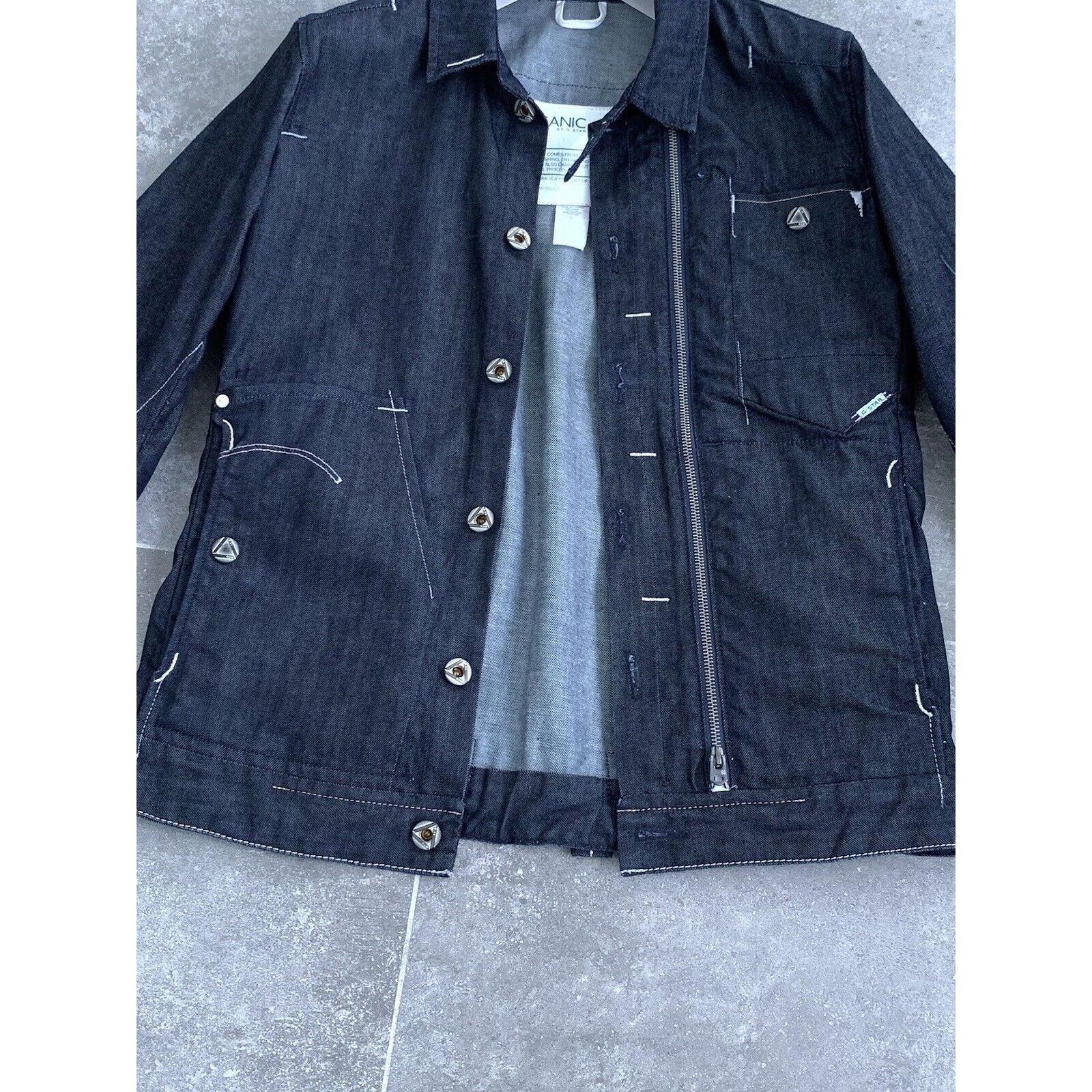 G-Star Mens G-STAR ORGANIC Raw Alcatraz Denim Jacket Coat SZ M EU48 Size US M / EU 48-50 / 2 - 13 Thumbnail