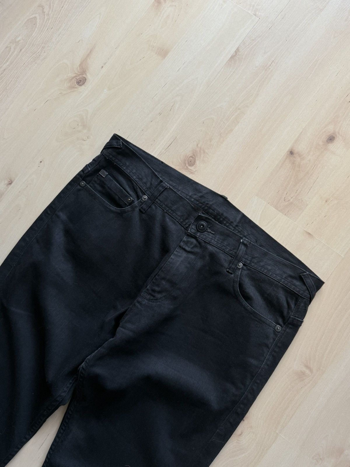 Armani Exchange Armani Exchange metal logo baggy raw denim jeans Size US 34 / EU 50 - 4 Thumbnail