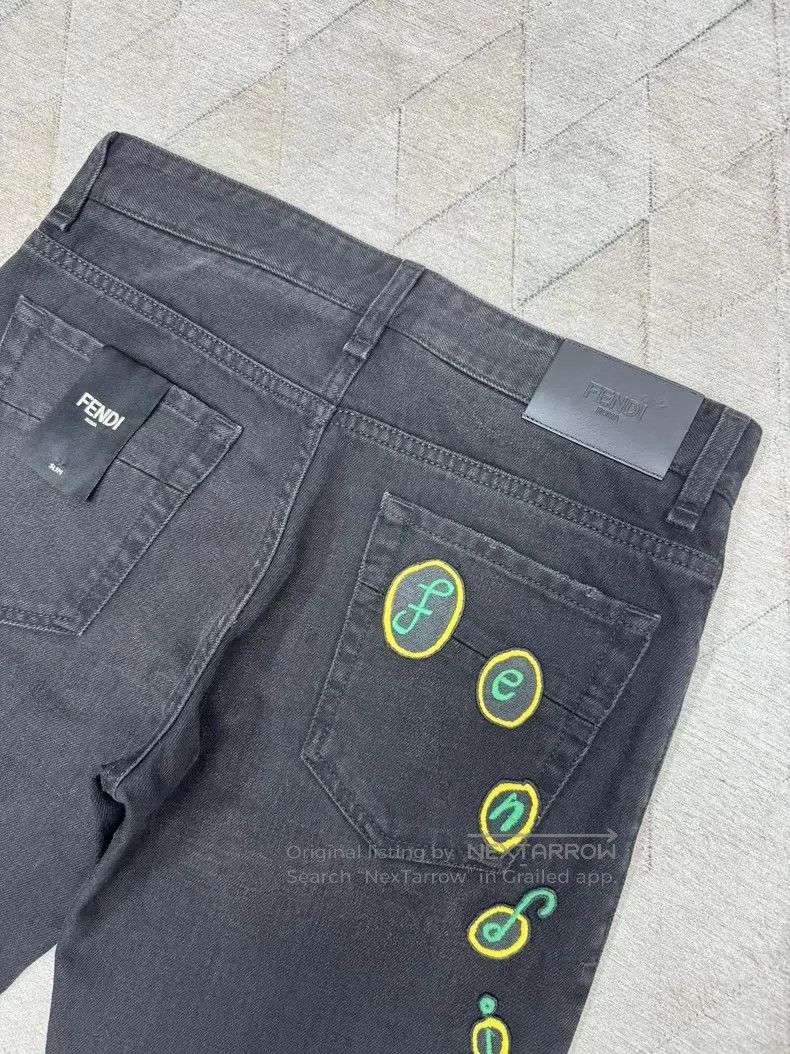 Fendi Fendi Embroidered Denim Pants, Logo Embroidery Size US 31 - 6 Thumbnail