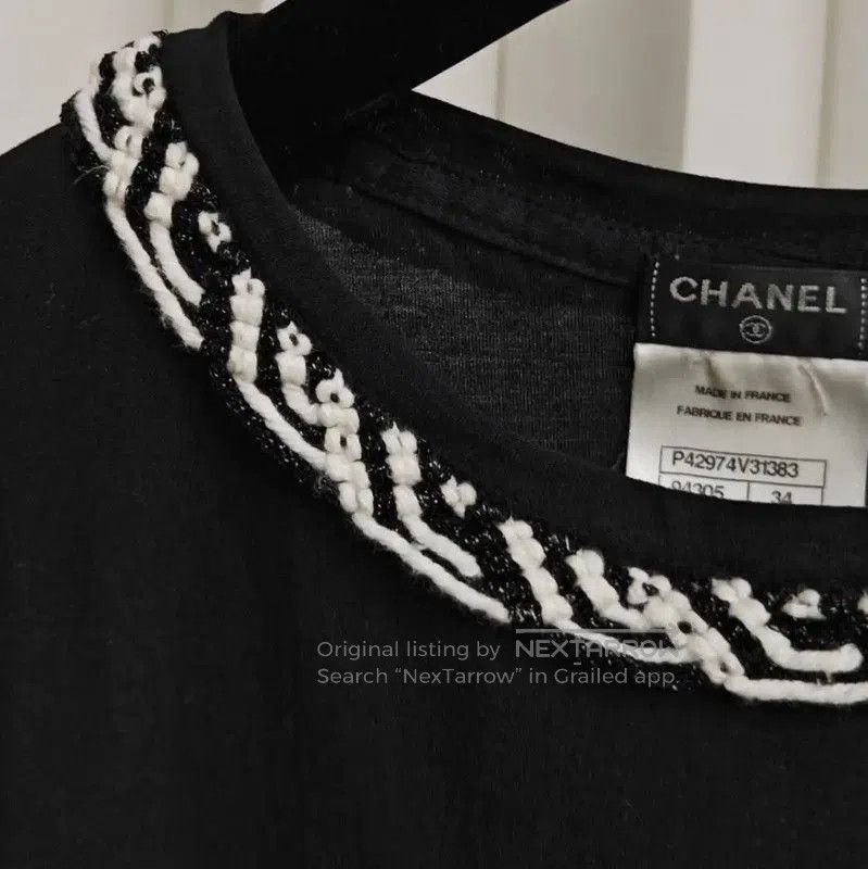 Chanel Chanel Black Cotton Sleeveless T-Shirt . Size XS / US 0-2 / IT 36-38 - 2 Thumbnail