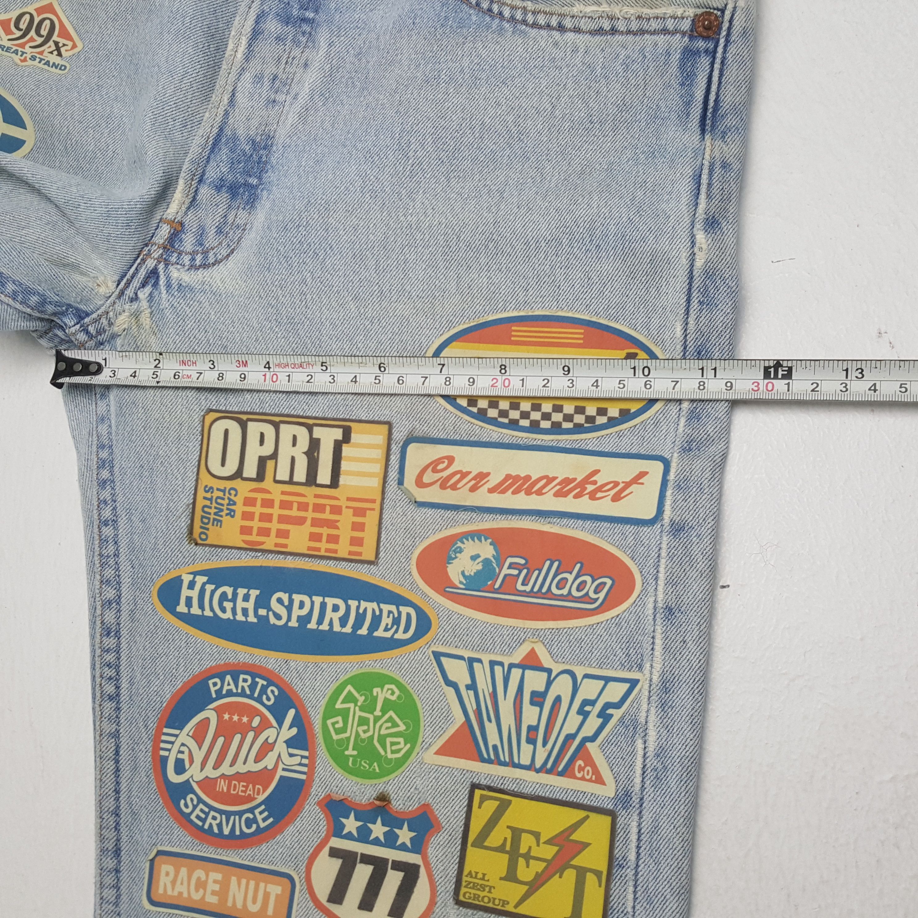 Levi's × Levi's Vintage Clothing Vintage LEVI'S Kurt Cobain Distressed Patchwork Style Jeans Size US 29 - 9 Thumbnail