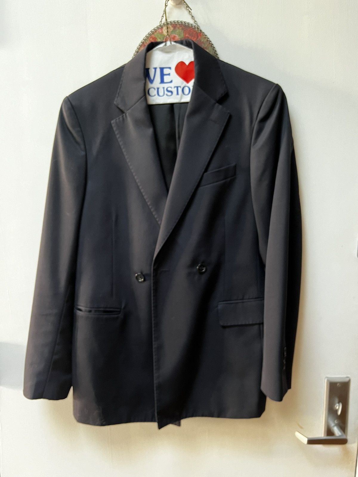 RAF Simons double breasted navy blazer 46/36