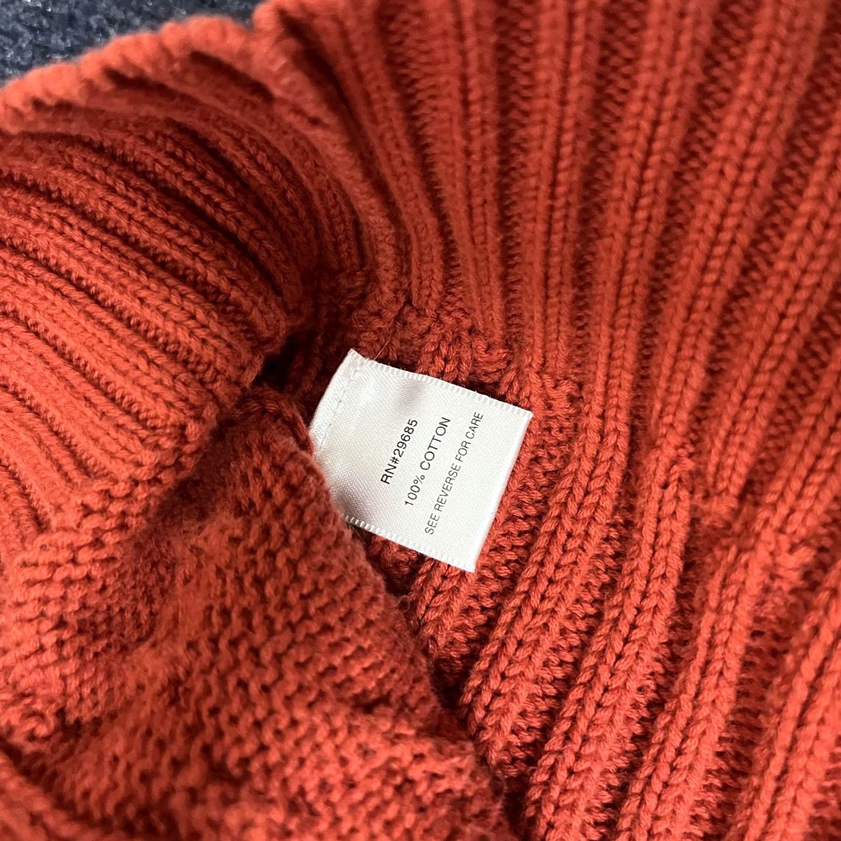 Pendleton VINTAGE Pendleton Sweater Vest Womens Large Orange Cable Knit Full Zip Mock Neck Cotton Size L / US 10 / IT 46 - 3 Thumbnail